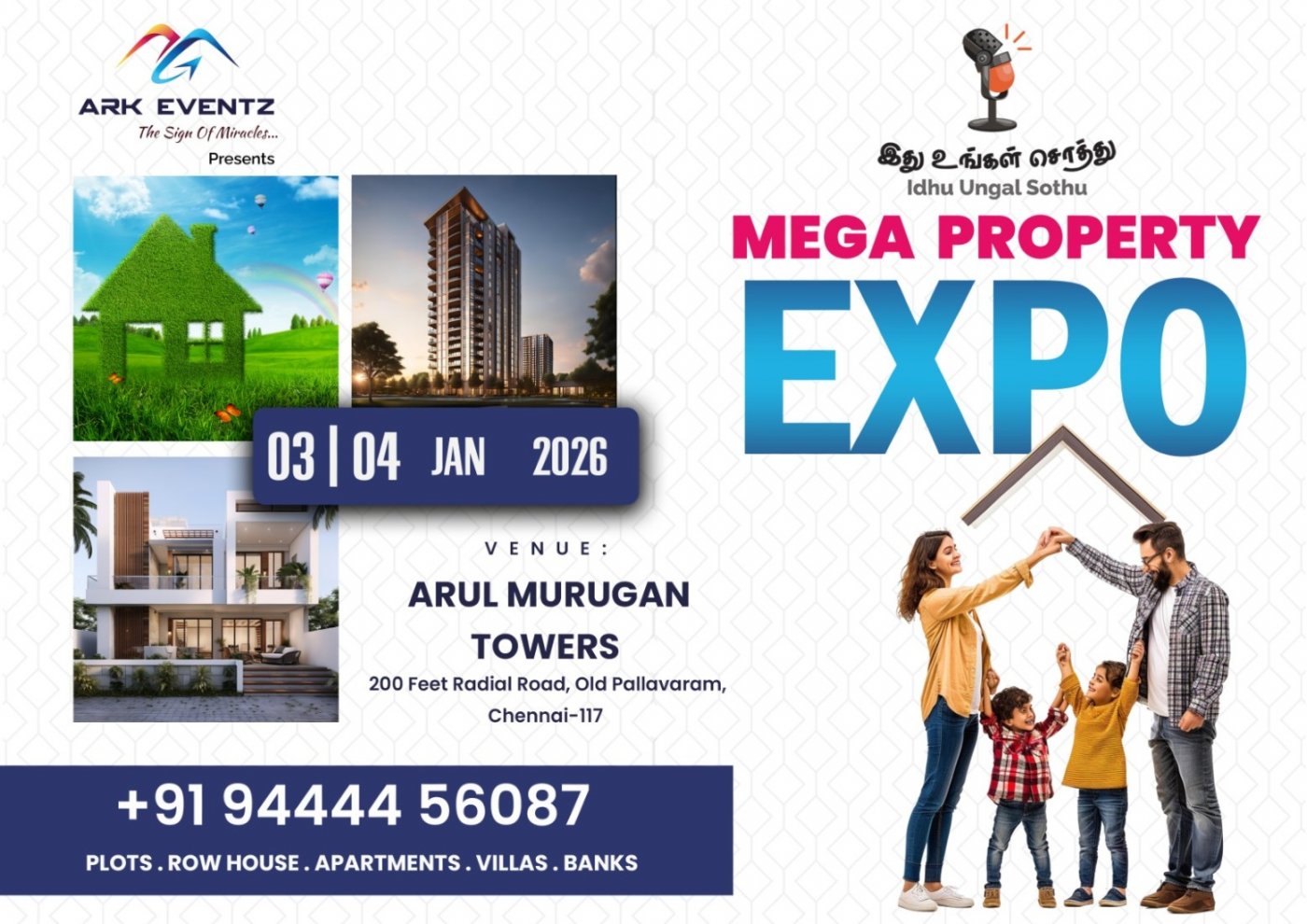IDHU UNGAL SOTHU NEW YEARS MEGA PROPERTY SHOW, 26 November | Event in Chennai | AllEvents