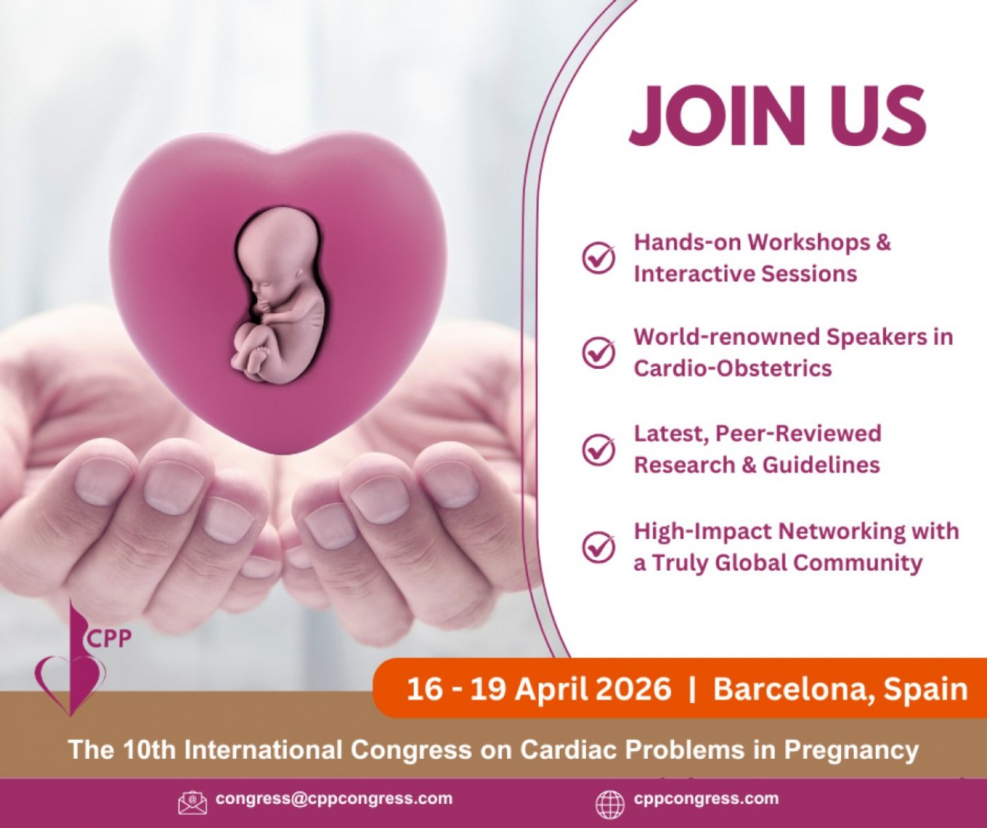  10th International Congress on Cardiac Problems in Pregnancy (CPP 2026), 16 April | Event in Barcelona | AllEvents