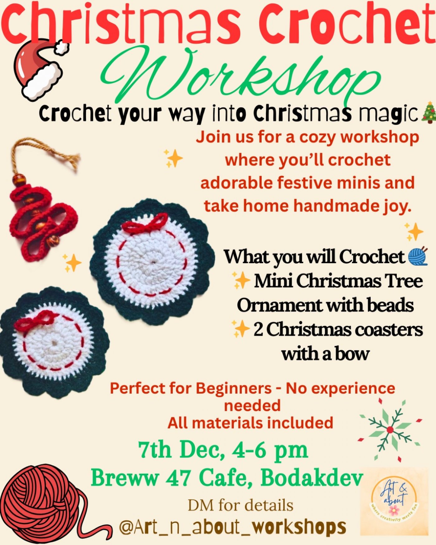 Christmas Crochet Workshop, 7 December | Event in Ahmedabad | AllEvents