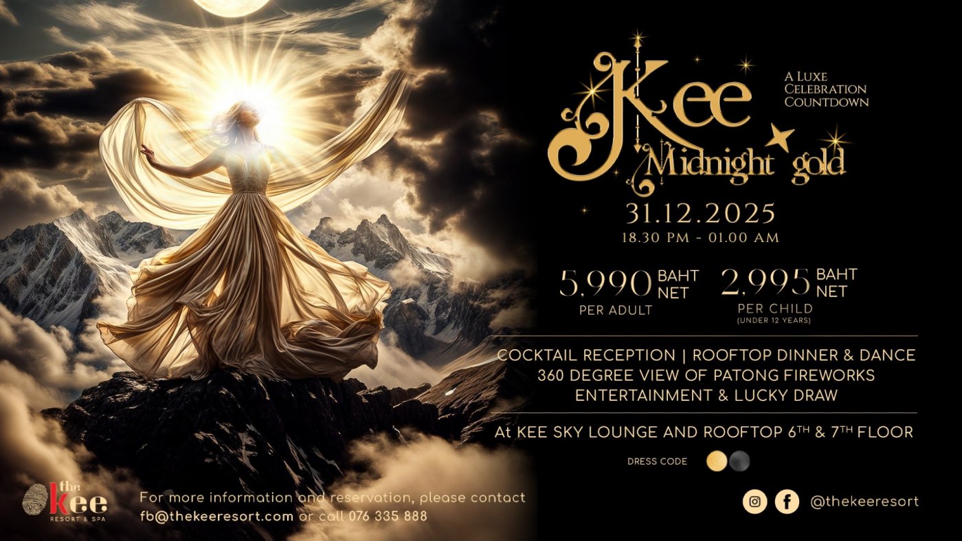 The Kee Midnight Gold Happy New Year 2026, 31 December | Event in Pa Tong | AllEvents