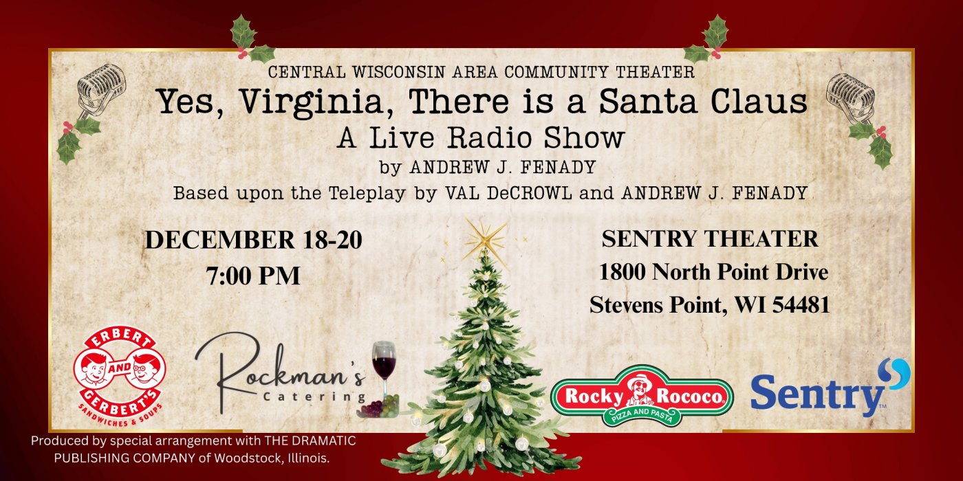 Yes, Virginia, There Is A Santa Claus - A Live Radio Play, 19 December | Event in Stevens Point | AllEvents