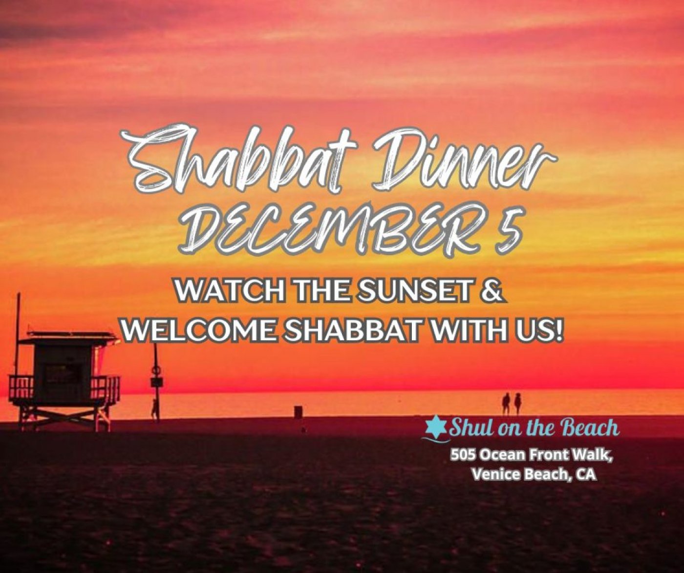 Shabbat Dinner at the Beach, 5 December | Event in Venice | AllEvents