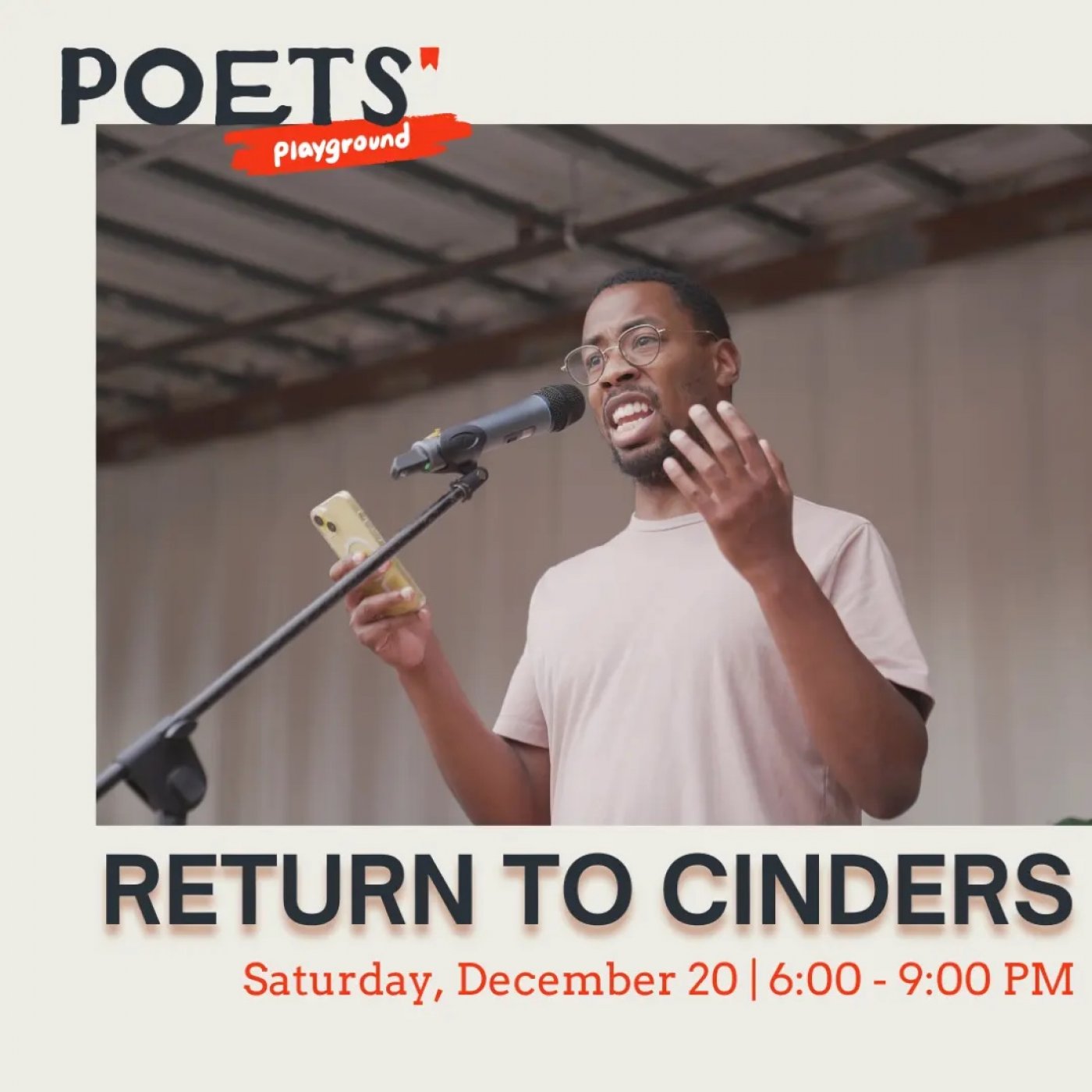 Poets' Playground: Return to Cinders, 20 December | Event in Durham | AllEvents