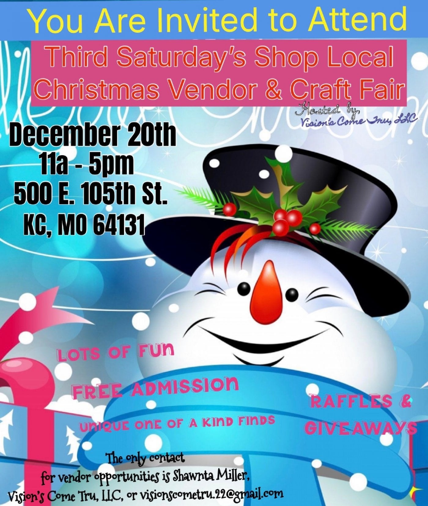 Third Saturday’s Shop Local Christmas Vendor & Craft Fair, 20 December | Event in Kansas City | AllEvents