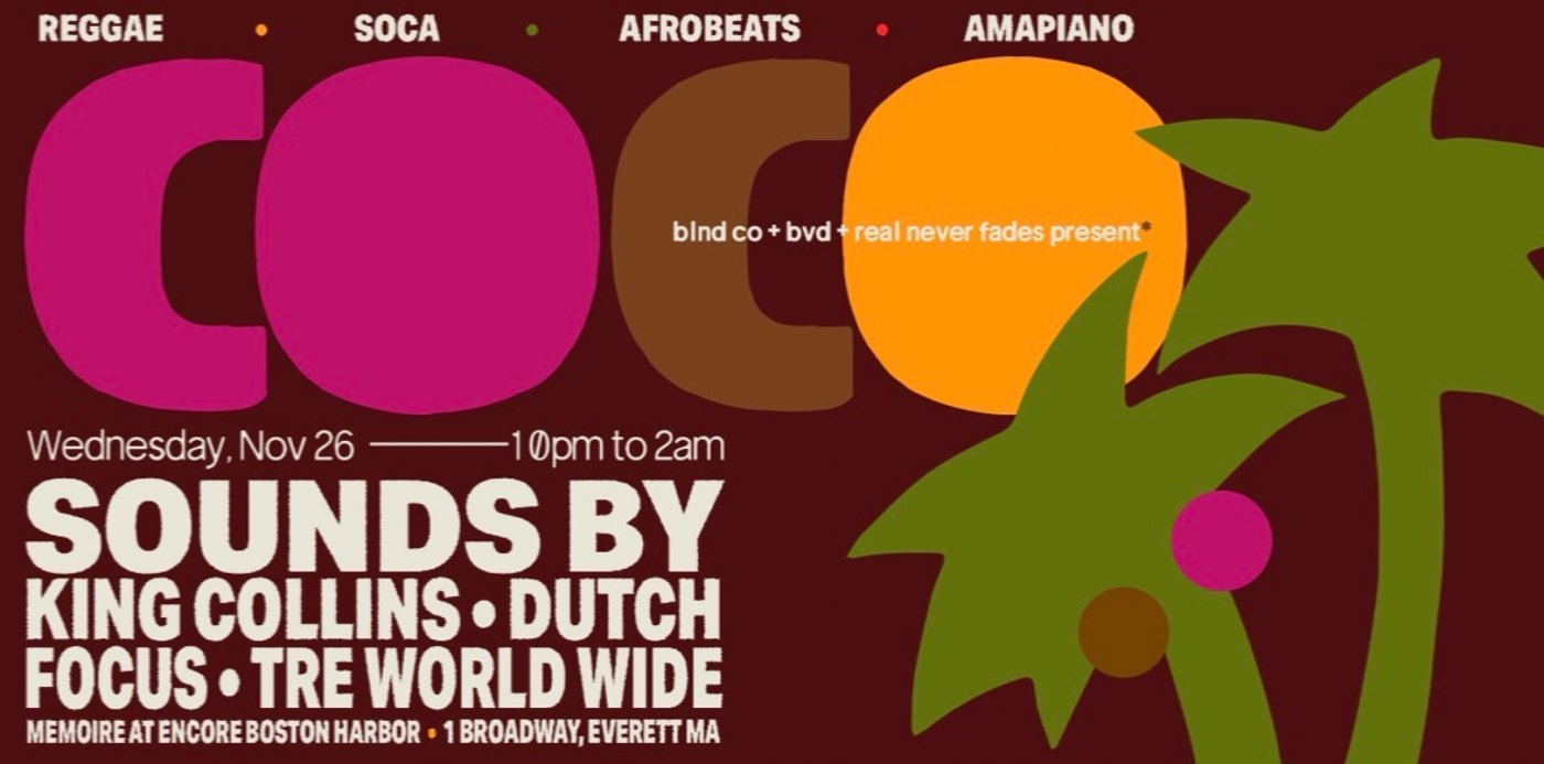 COCO: Thanksgiving Eve at Mémoire in Encore Casino – Afro-Caribbean Party Tickets, 26 November | AllEvents