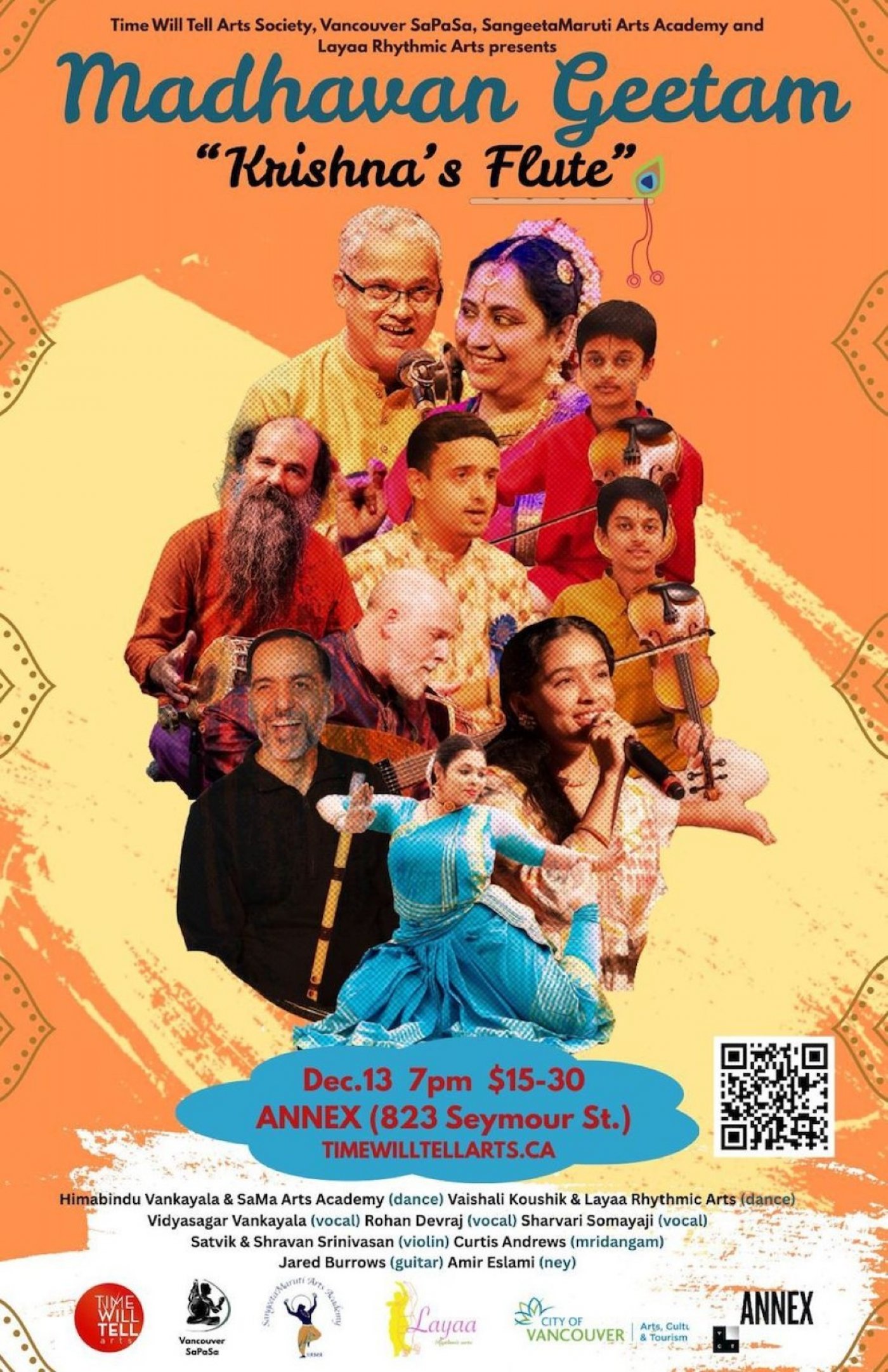 Madhavan Geetam - Krishna's Flute - Indian Classical Dance and Music Show, 13 December | Event in Vancouver