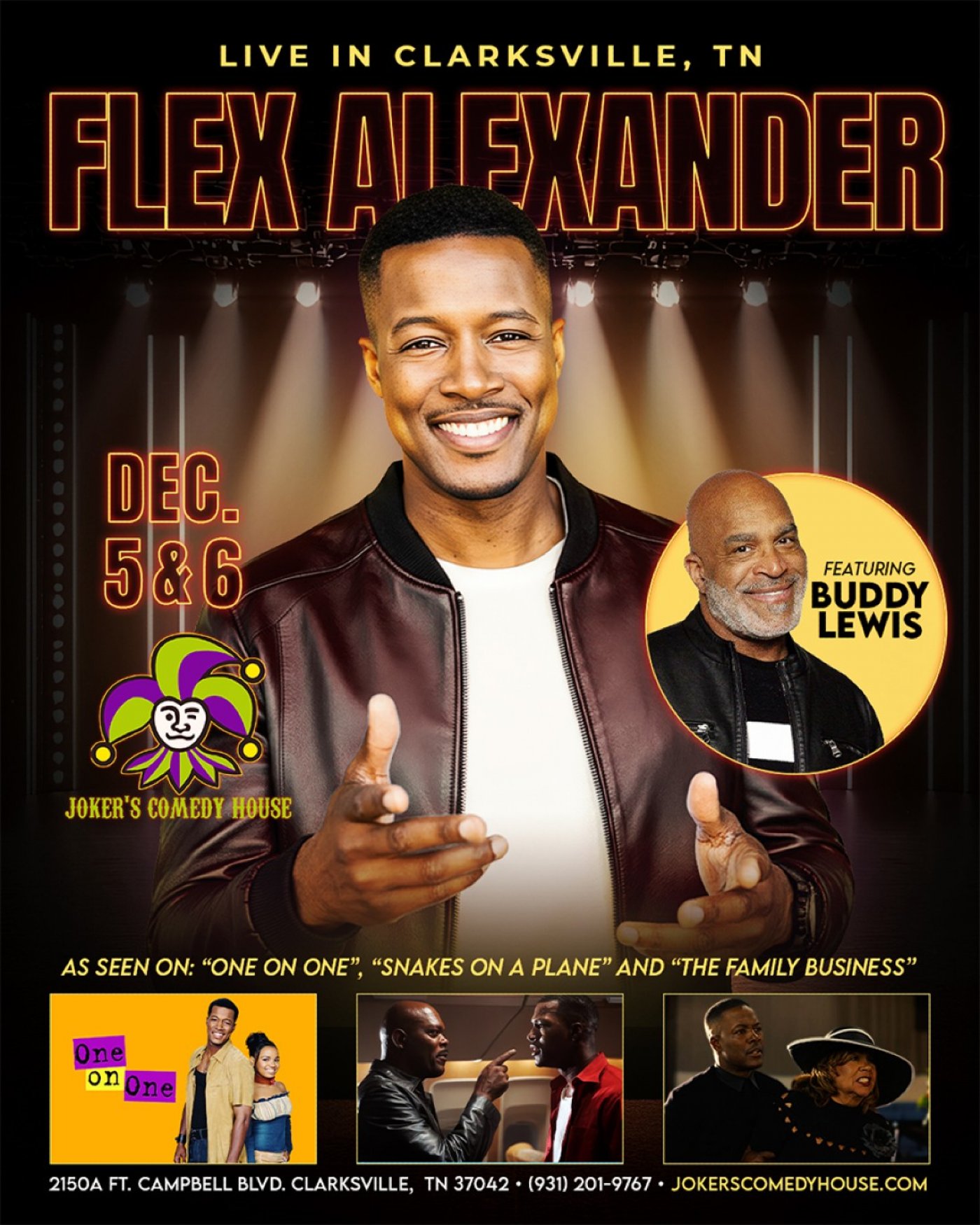 Flex Alexander LIVE at Joker’s Comedy House!, 5 December | Event in Clarksville | AllEvents