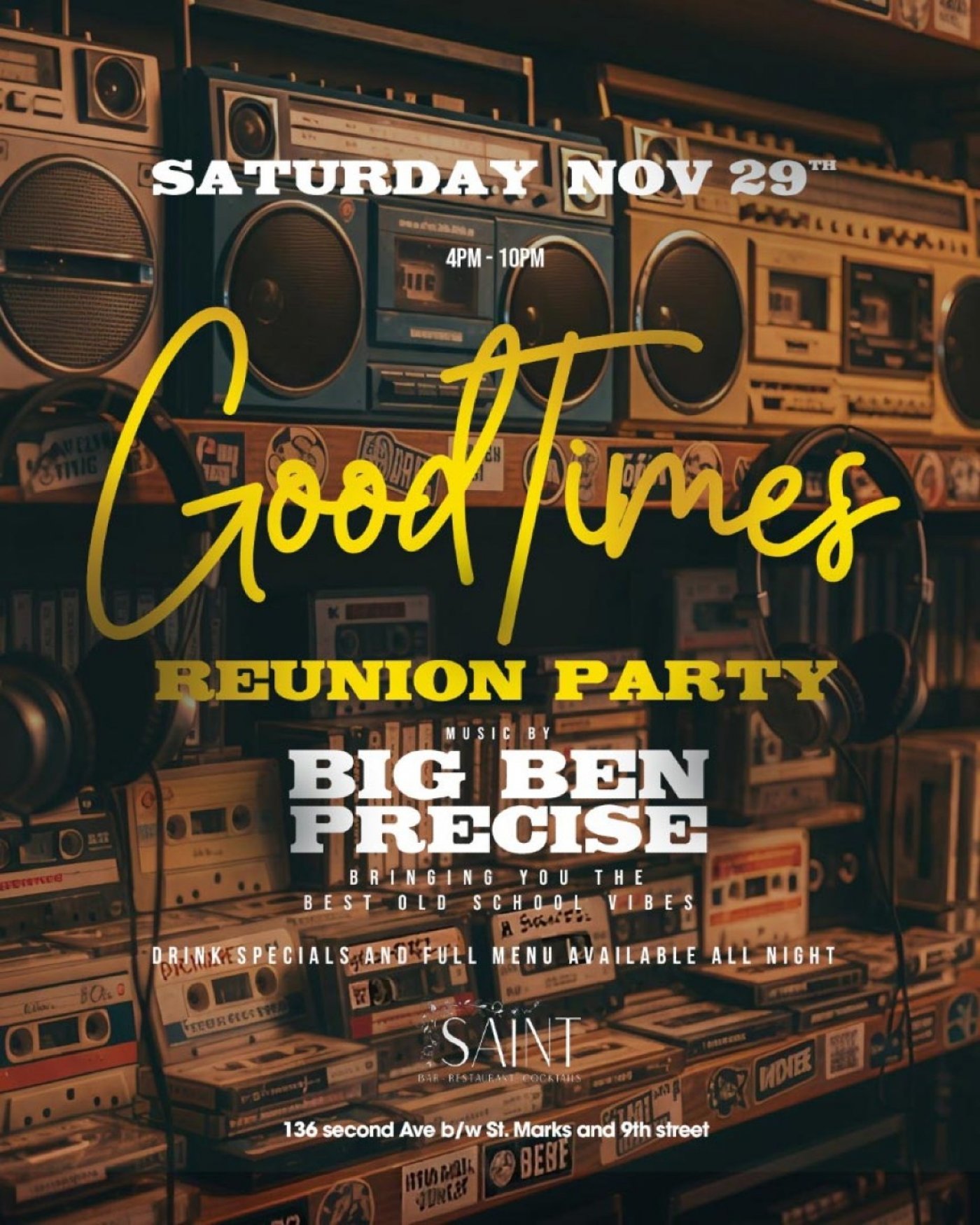 Good Times Reunion Party @ Saint | Event in New York | AllEvents