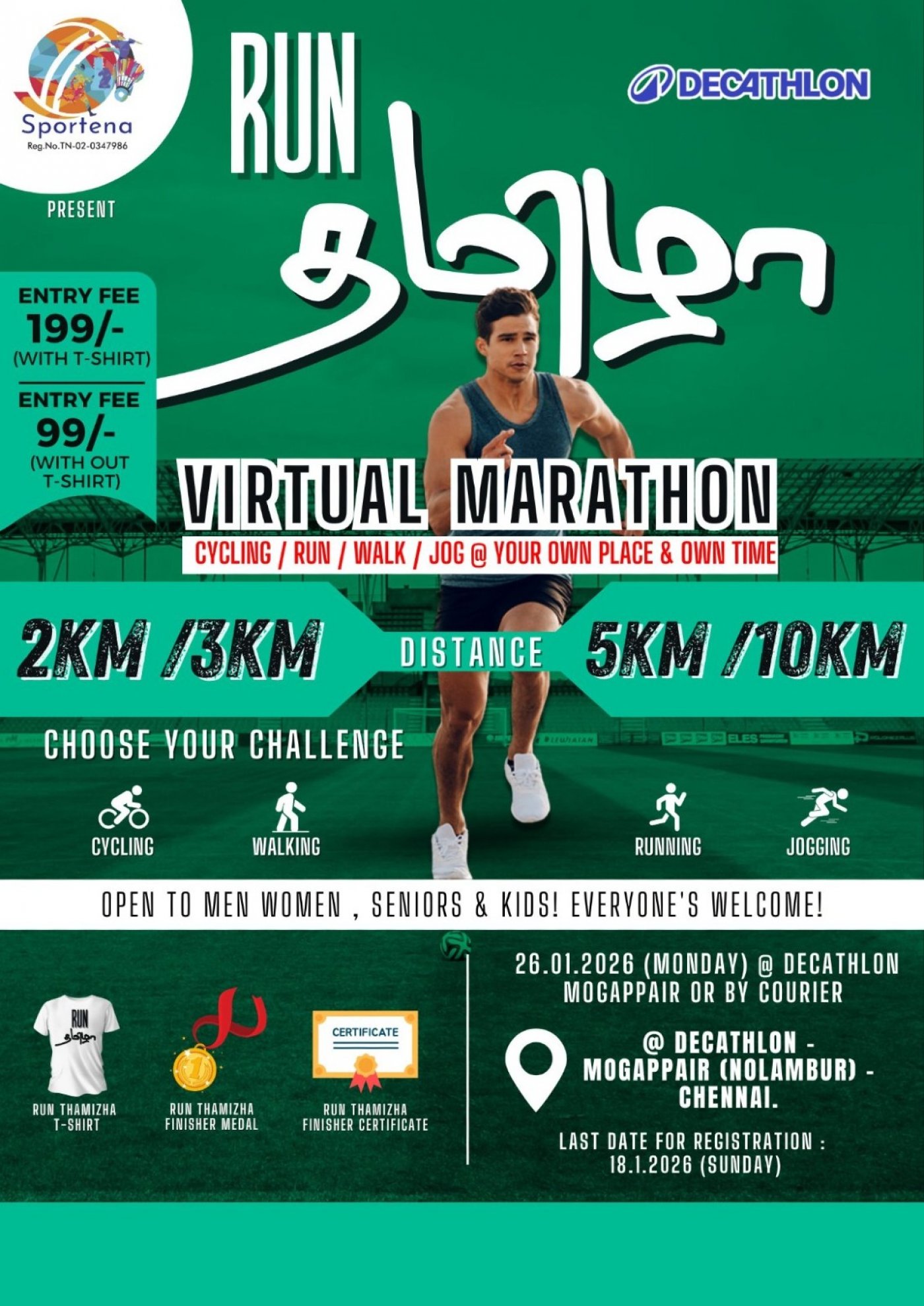 RUN THAMIZHA VIRTUAL MARATHON, 27 November | Online Event | AllEvents