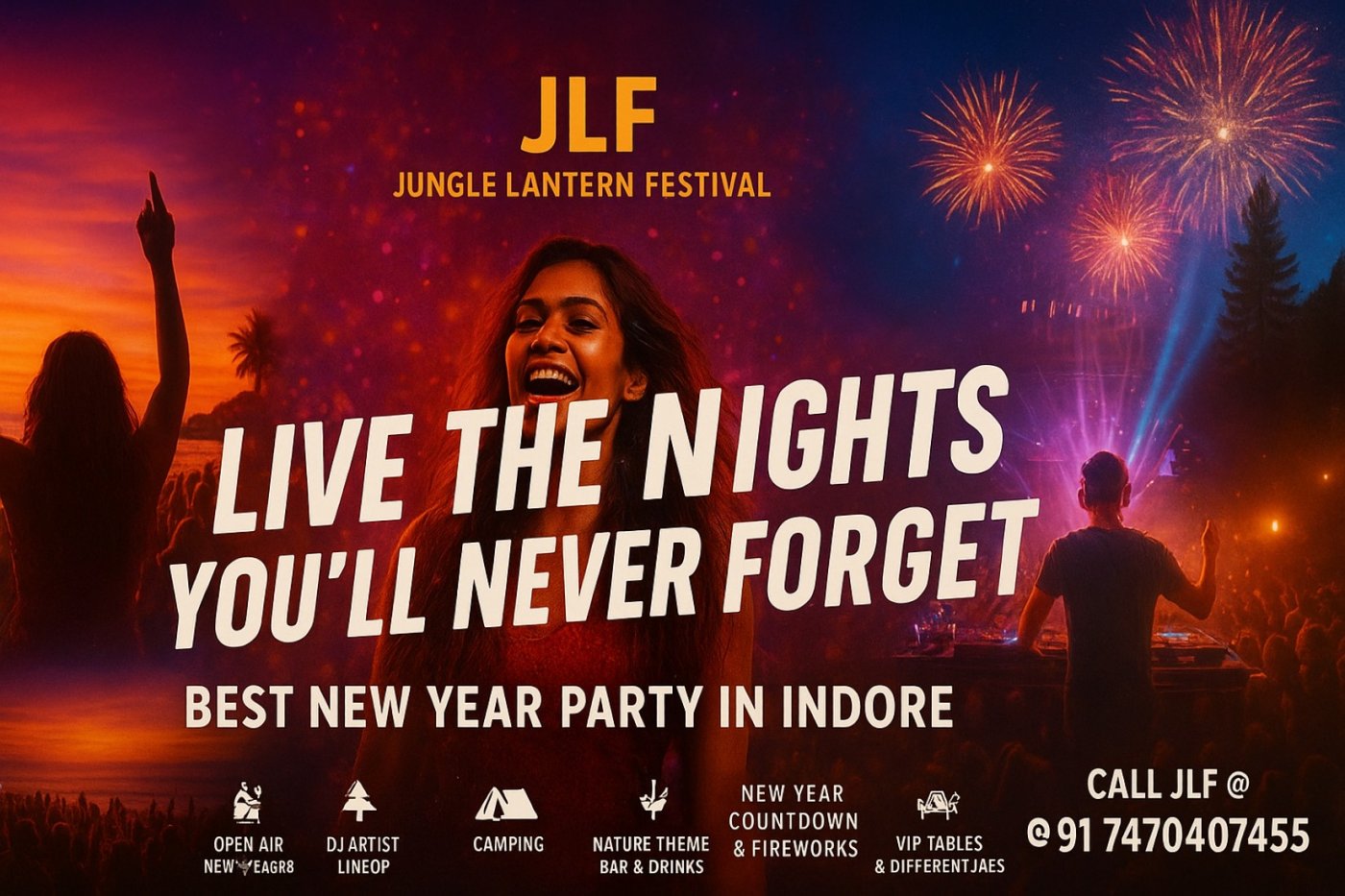 JLF - Best NEW YEAR PARTY In Indore 2025-2026 - Top NYE Events near Indore Madhya Pradesh India, 31 December