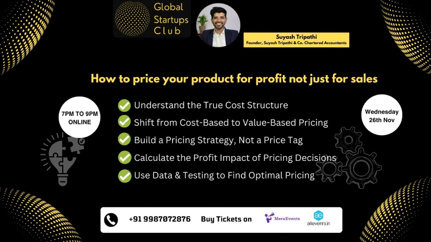 How to price your product for profit not just for sales  | Online Event | AllEvents