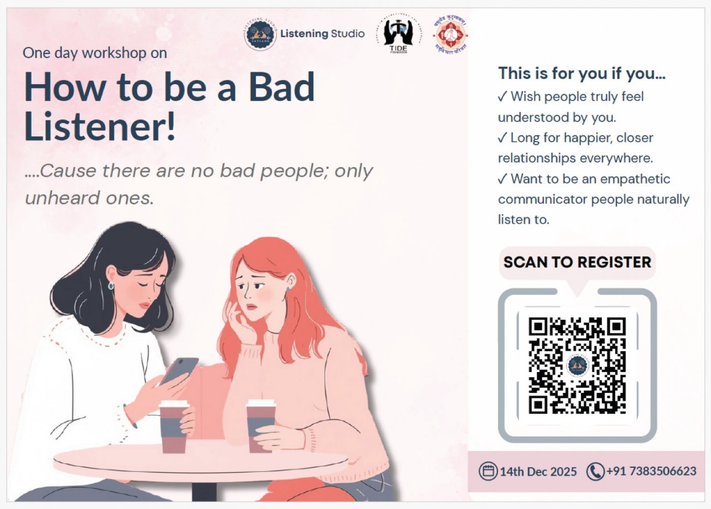 How to be a Bad Listener!, 14 December | Event in Ahmedabad | AllEvents