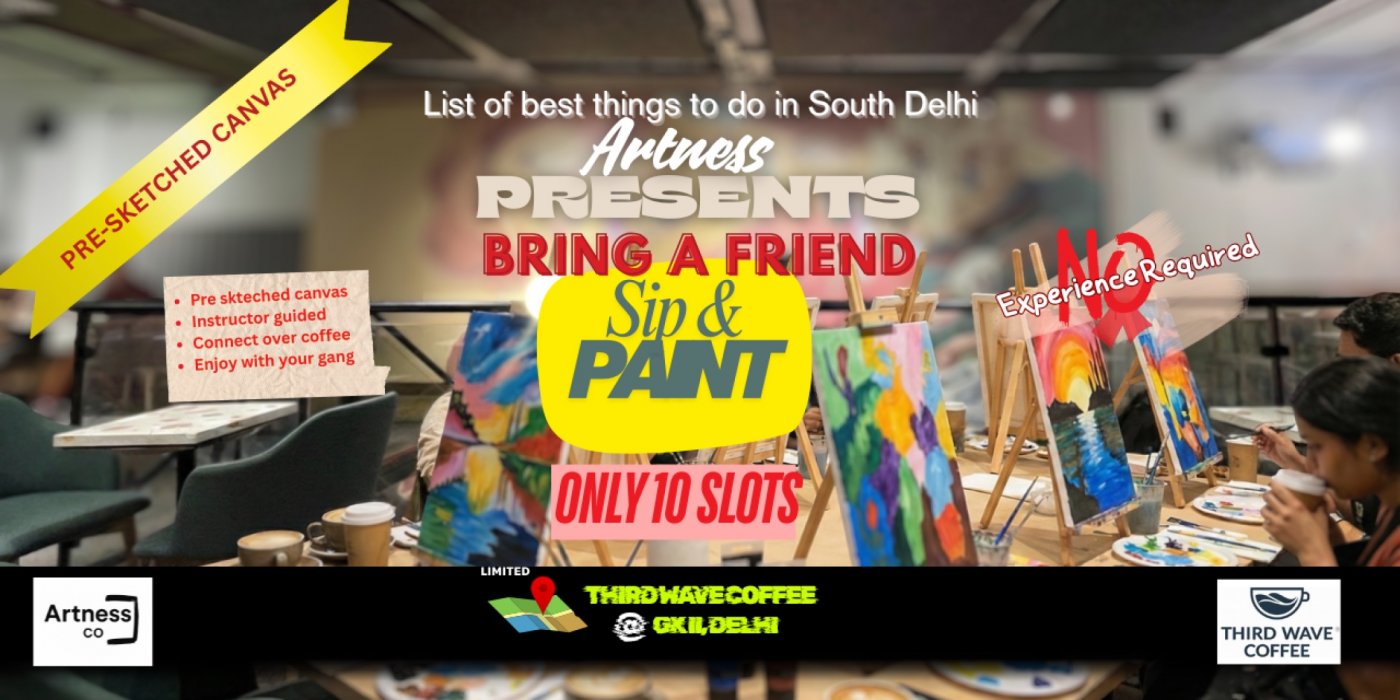 Bring a friend - Sip and Paint | Art events Delhi NCR | Hauz Khas, 30 November | Event in New Delhi | AllEvents