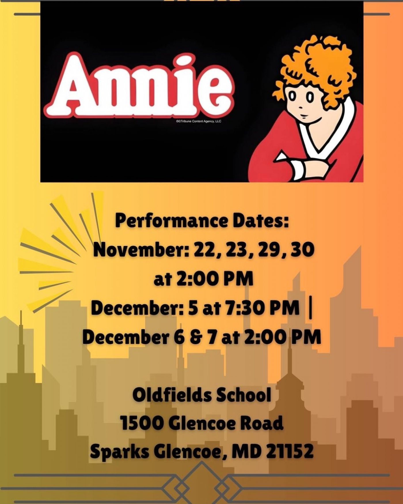Annie, the musical | Event in Sparks Glencoe | AllEvents