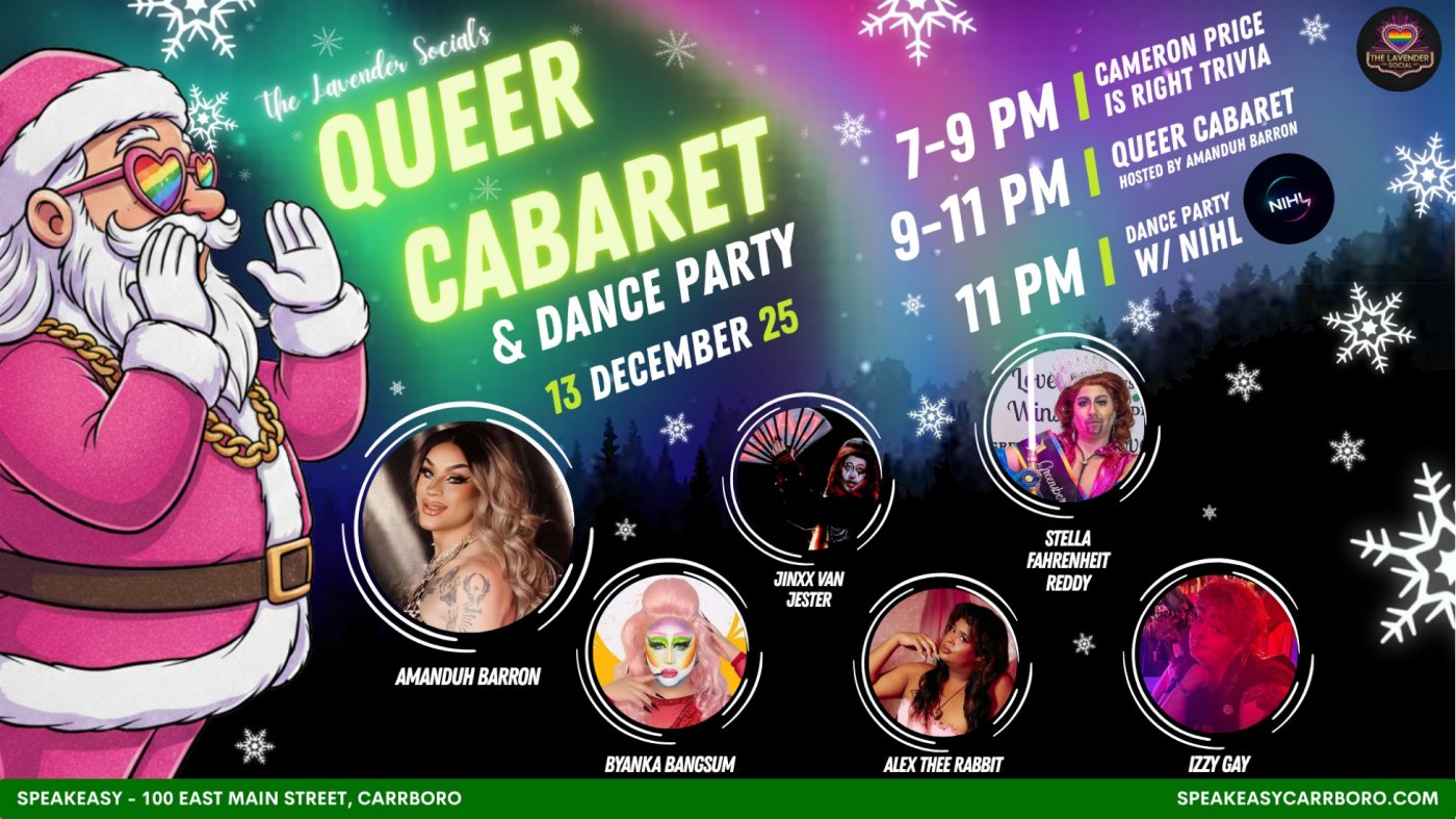💜 The Lavender Social's Queer Cabaret & Dance Party! 💃🕺, 13 December | Event in Carrboro | AllEvents