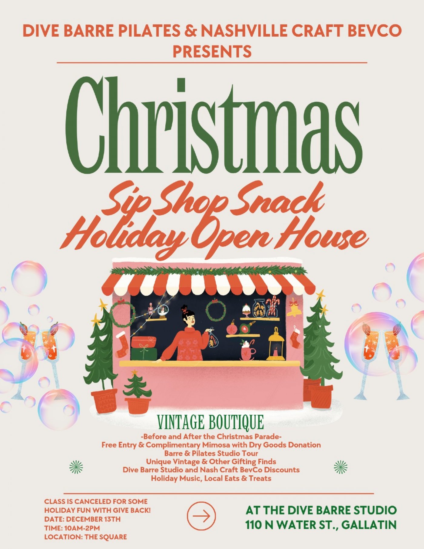 Sip Shop Snack Holiday Open House, 13 December | Event in Gallatin | AllEvents