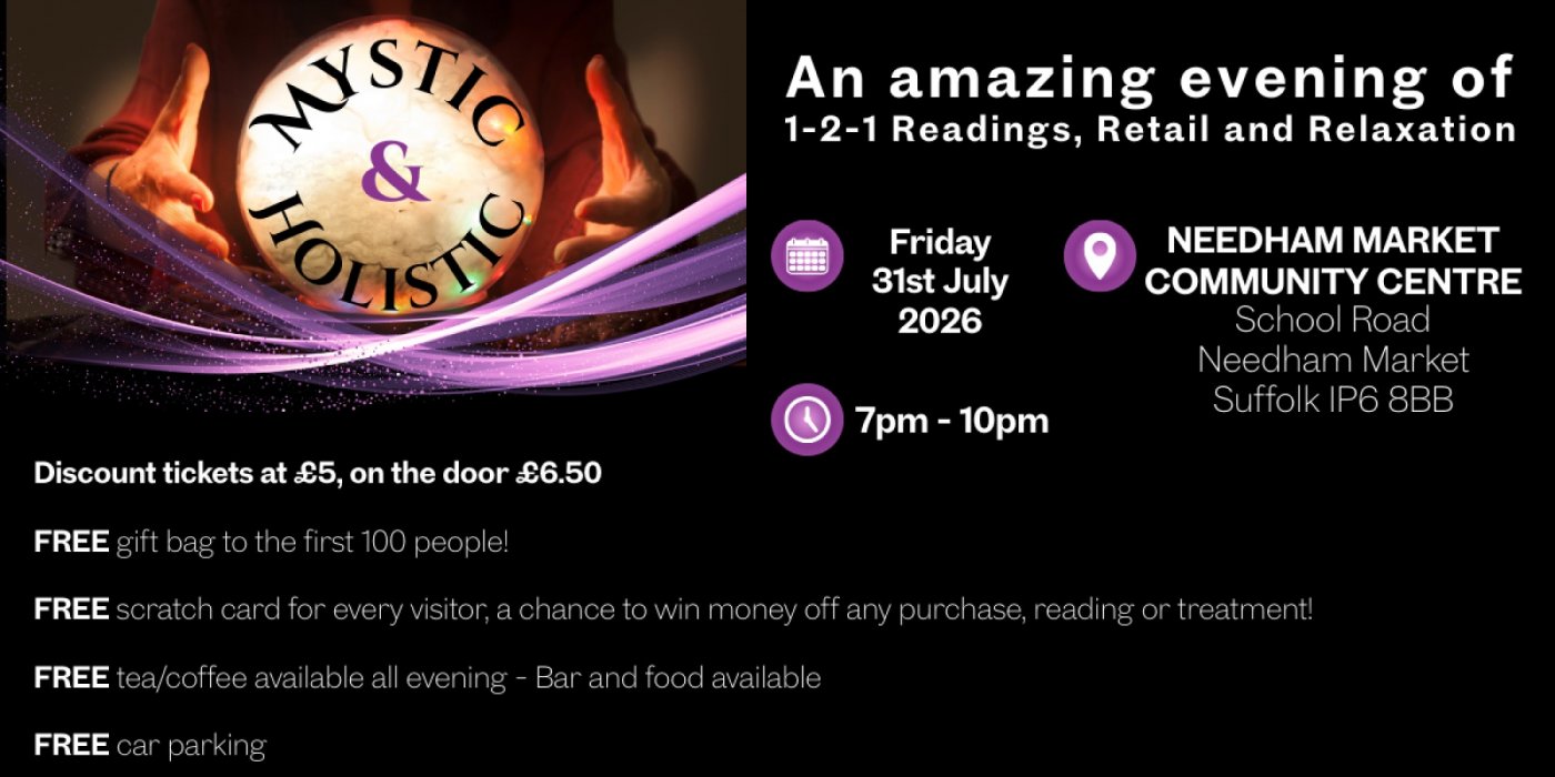 Mystic and Holistic Evening Needham Market, 31 July | Event in Stowmarket | AllEvents