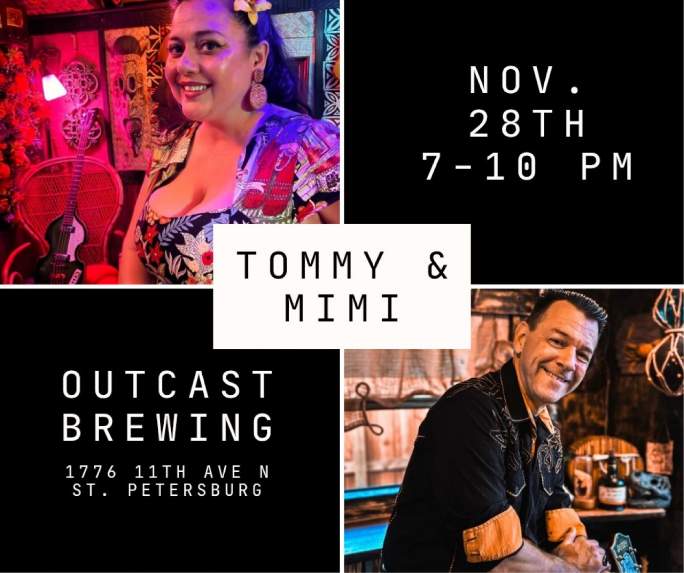 Tommy & Mimi DEBUT at Outcast Brewing , 28 November | Event in St. Petersburg | AllEvents