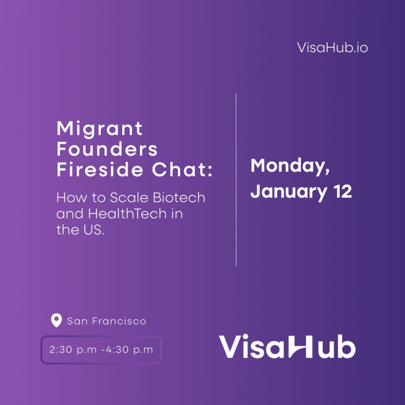 Migrant Founders Fireside Chat: How to Scale Biotech and HealthTech in the US, 12 January | Event in San Francisco