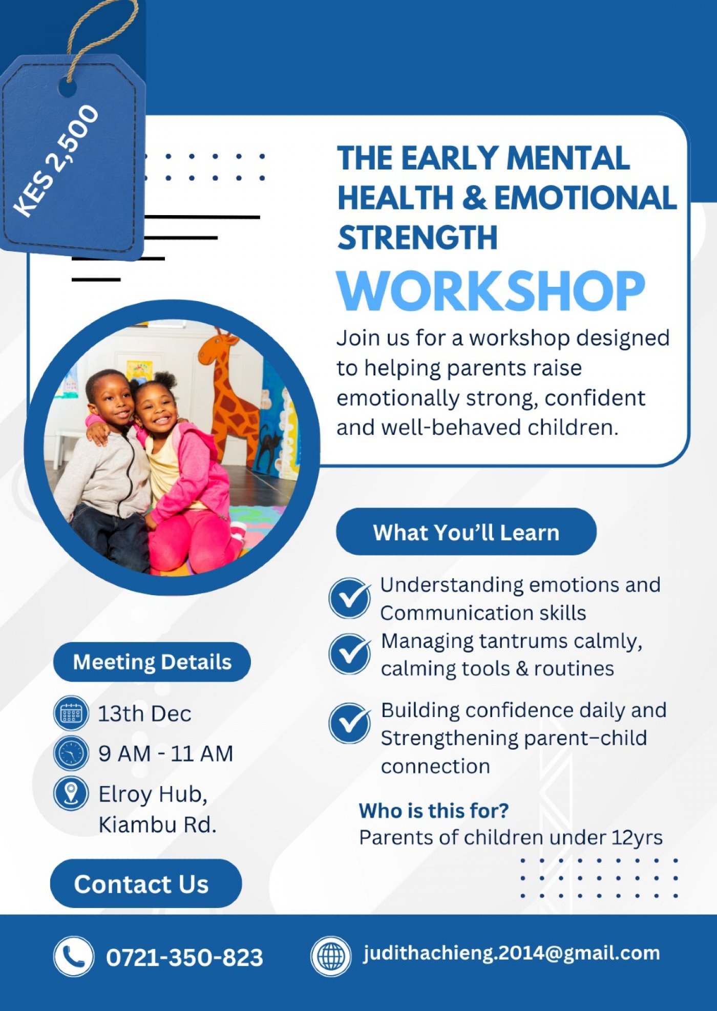 The Early Mental Health & Emotional Strength Workshop, 13 December | Event in Nairobi | AllEvents