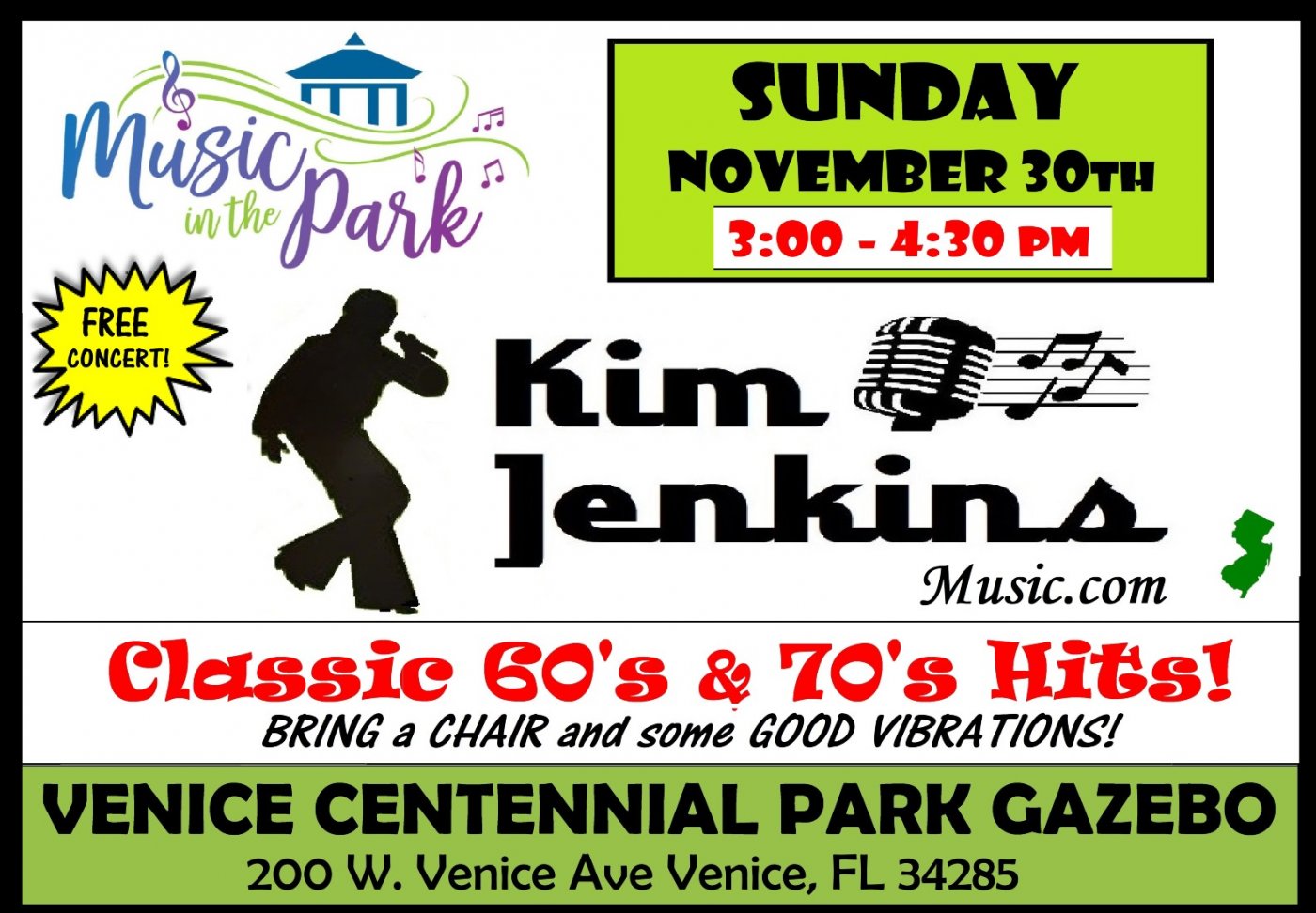 Kim Jenkins, Classic 60's & 70's Hits!, 30 November | Event in Venice | AllEvents