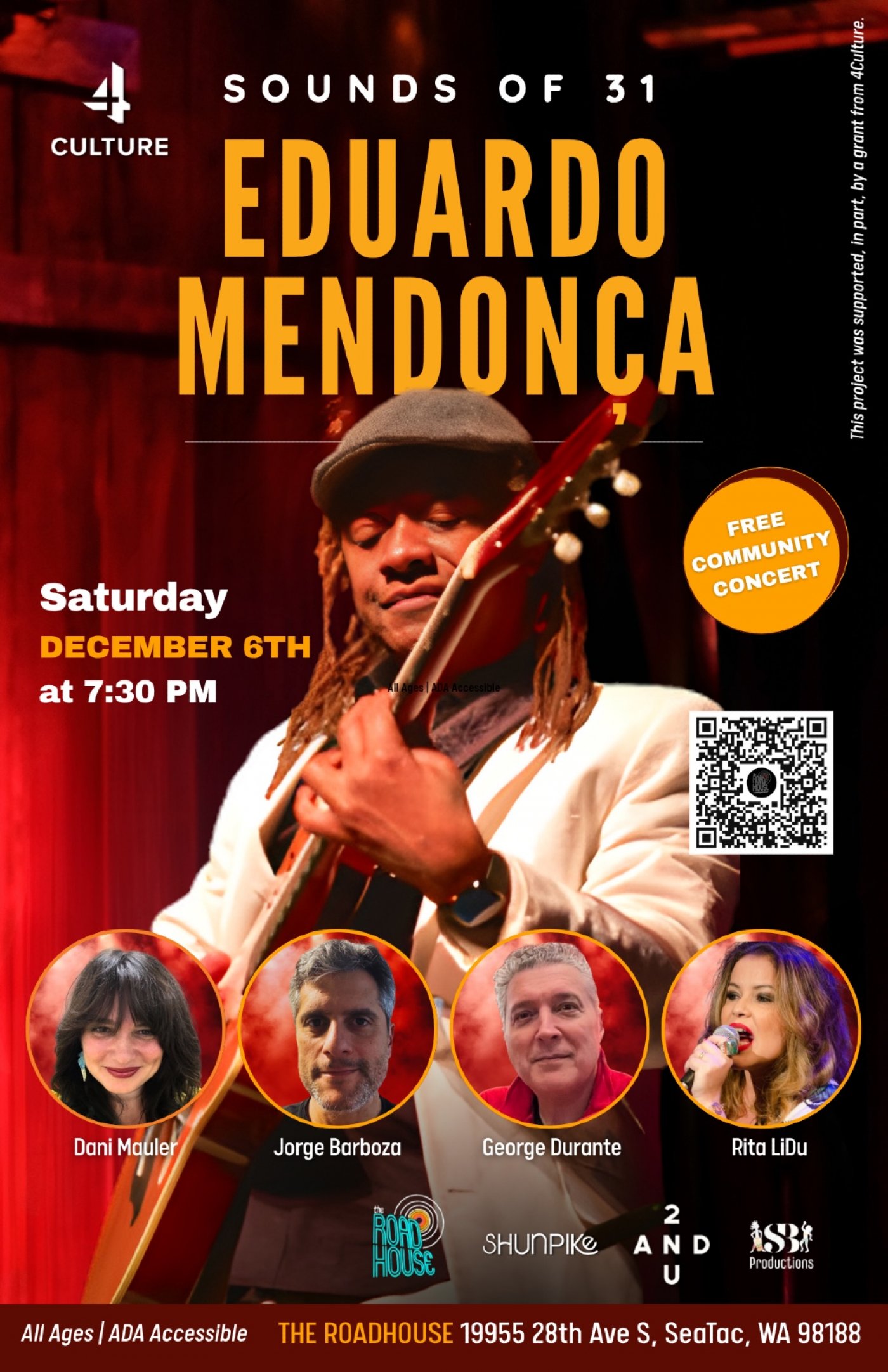 SOUNDS OF 31 - Voices and Guitars "Brazilian Music Night!, 6 December | Event in SeaTac | AllEvents