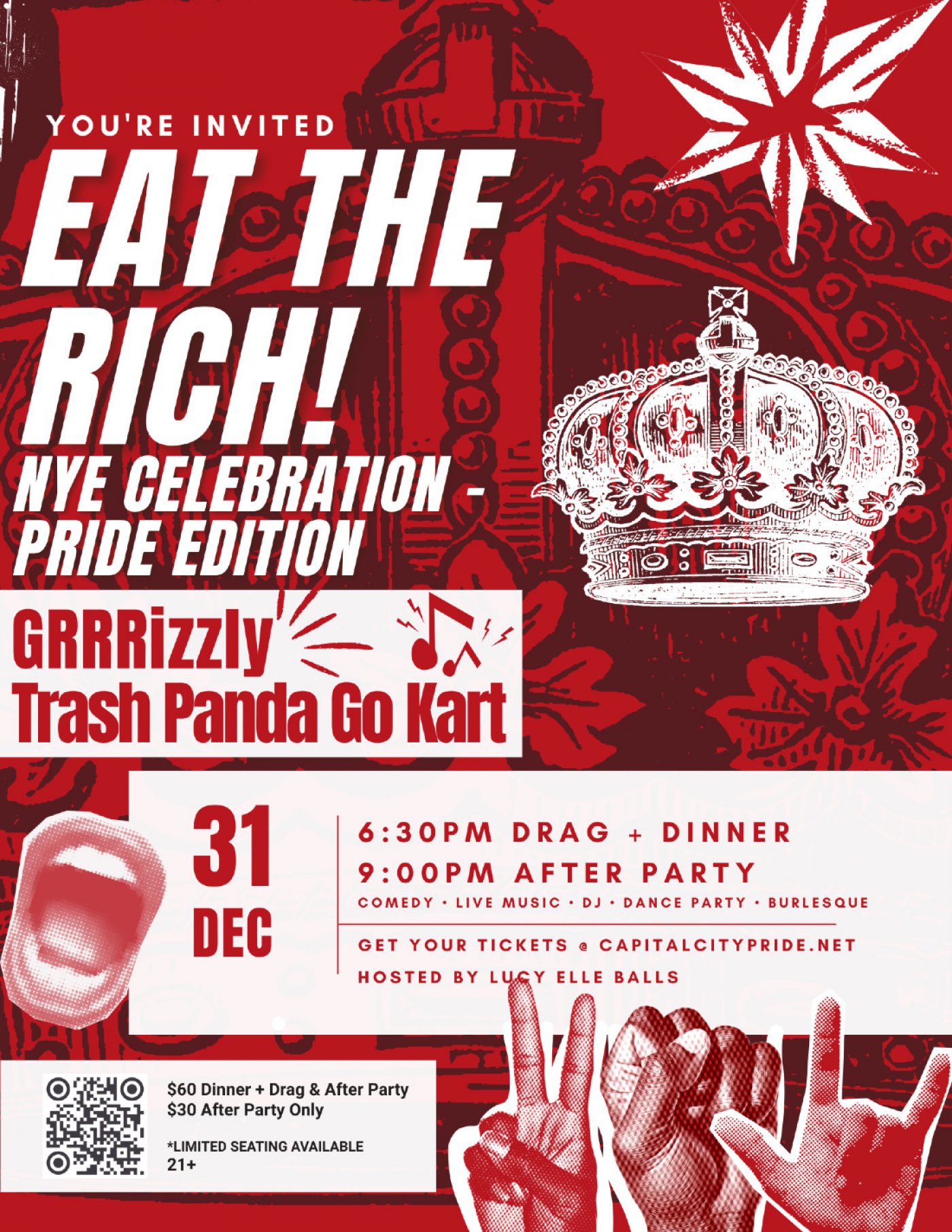 EAT THE RICH: A Queer NYE Pride Celebration, 31 December | Event in Olympia | AllEvents