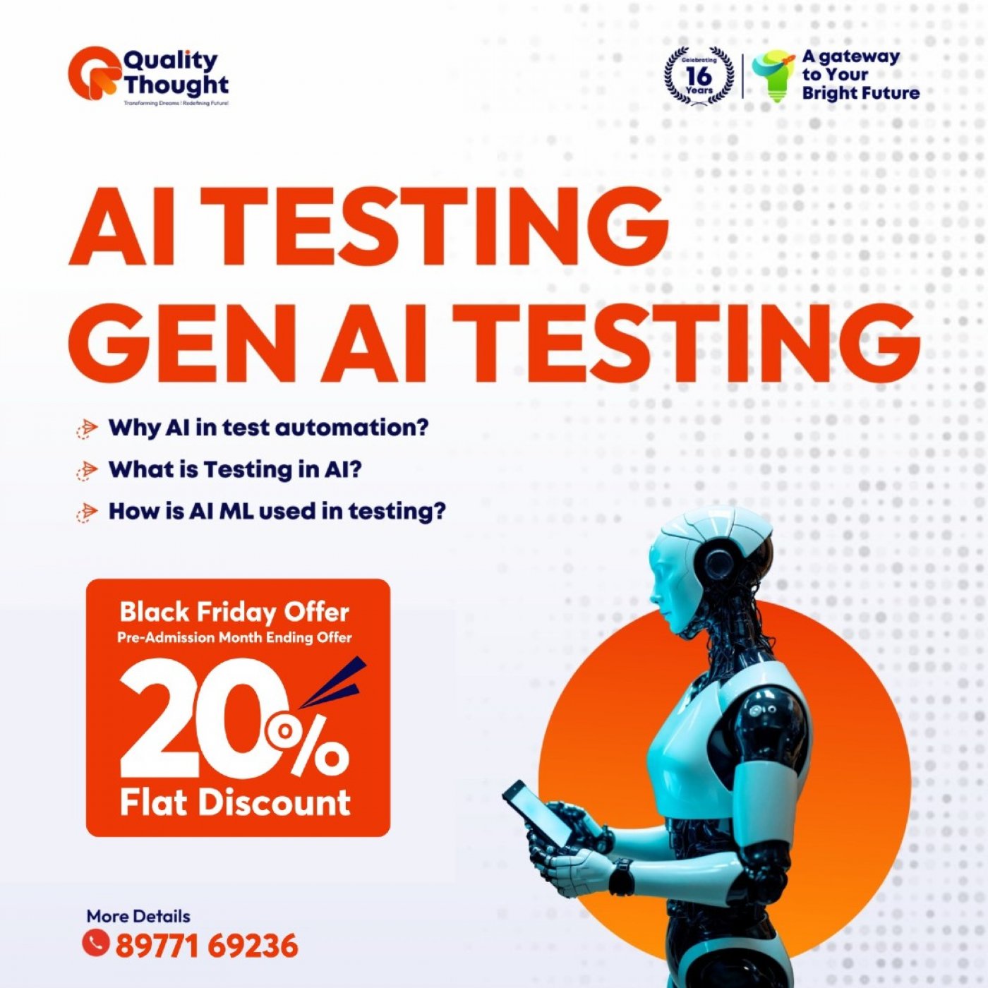AI Testing & Gen AI Testing Intensive Training and Internship at Quality Thought. | Event in Hyderabad