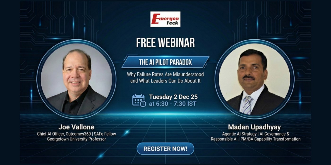 Webinar | The AI Pilot Paradox - Why Failure Rates Are Misunderstood & What Leaders Can Do About It, 2 December