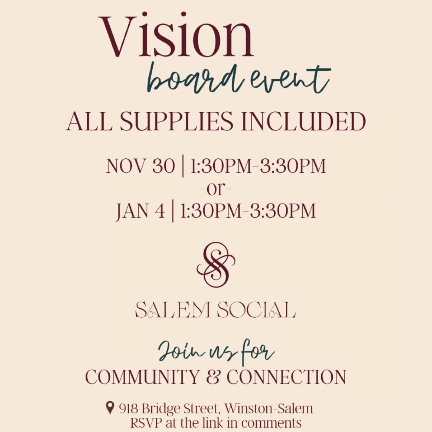 Vision Board Workshop, 4 January | Event in Winston Salem | AllEvents
