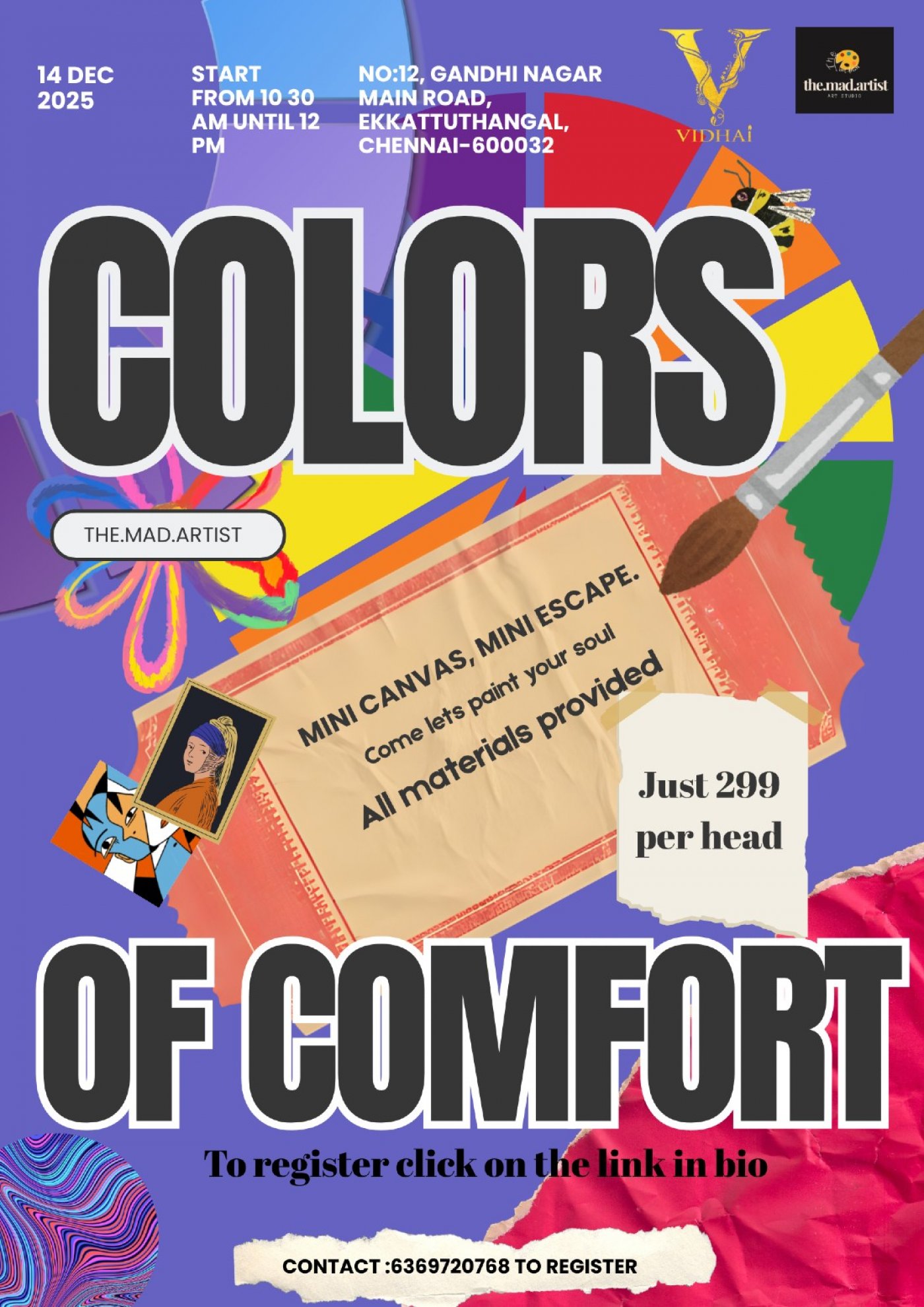 Colours of comfort, 14 December | Event in Chennai | AllEvents