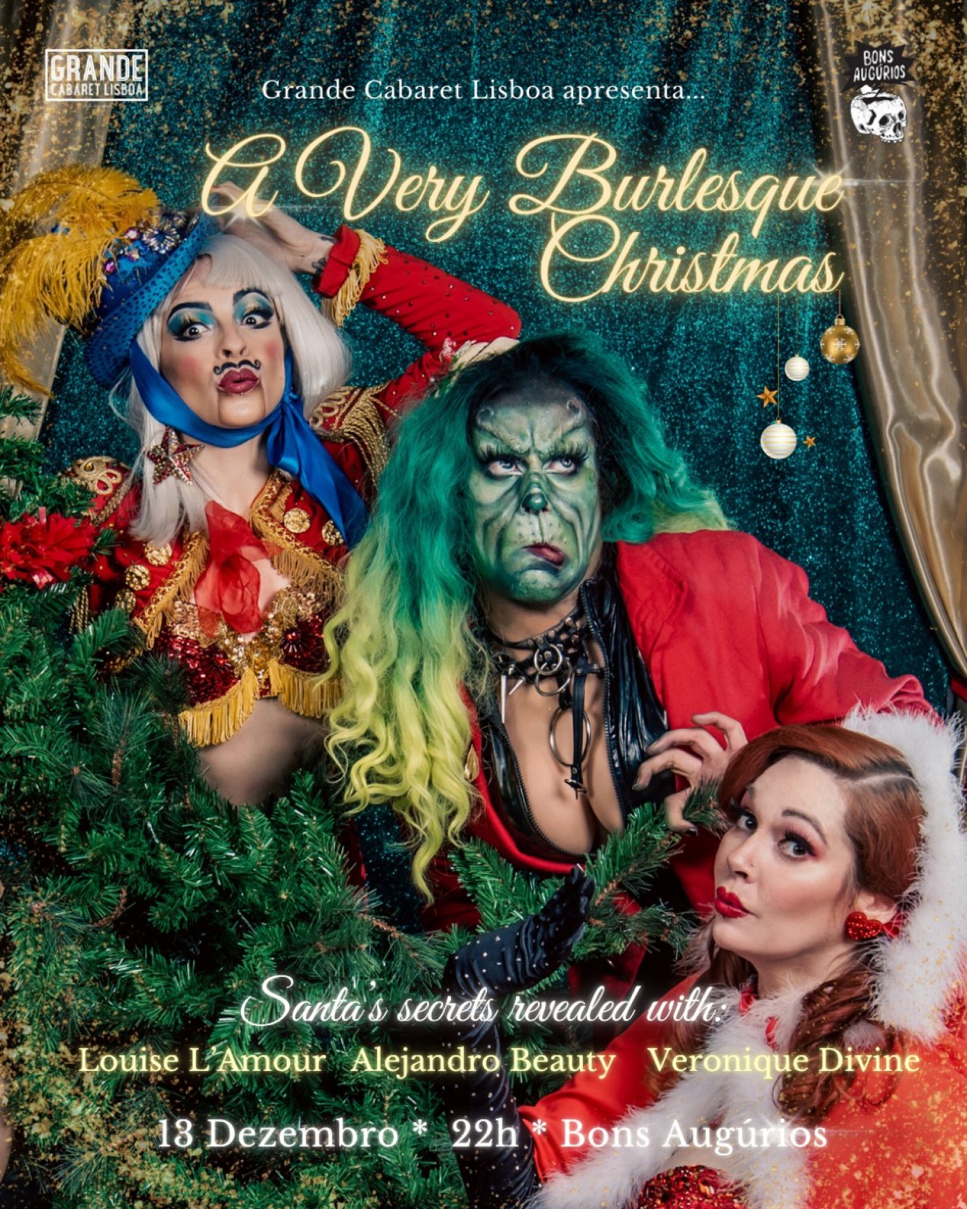 A Very Burlesque Christmas - Cabaret Night at Bons Augúrios, 13 December | Event in Setúbal | AllEvents