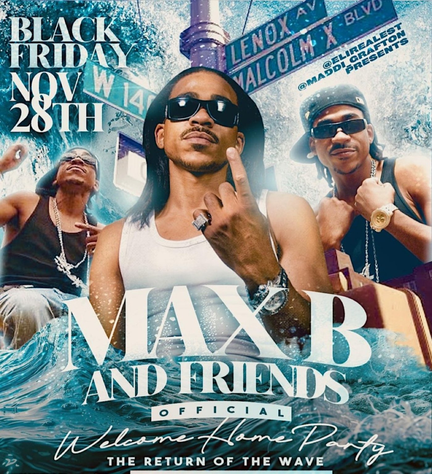 THE RETURN OF THE WAVE MAX B OFFICIAL WELCOME HOME PARTY WITH FRIENDS, 28 November | Event in Elizabeth | AllEvents