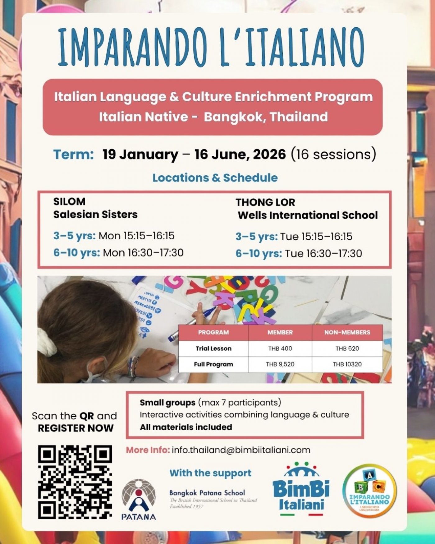 Imparando l’Italiano – Italian Language & Culture Enrichment Program (January–June 2026), 29 November