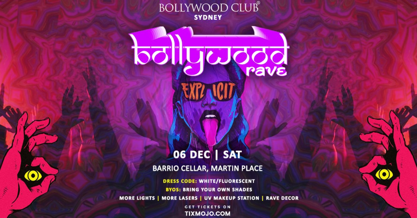 Bollywood Club Presents BOLLYWOOD RAVE at Barrio Cellar, Sydney, 6 December | Event in Sydney | AllEvents