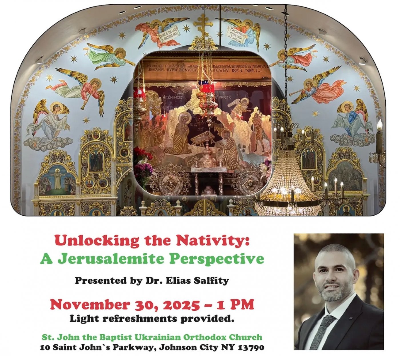 Unlocking the Nativity: A Jerusalemite Perspective, 30 November | Event in Johnson City | AllEvents
