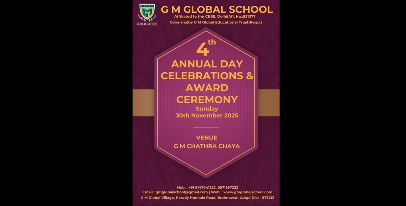 GM Global School – 4th Annual Day Celebration 2025, 30 November | Event in Udupi | AllEvents