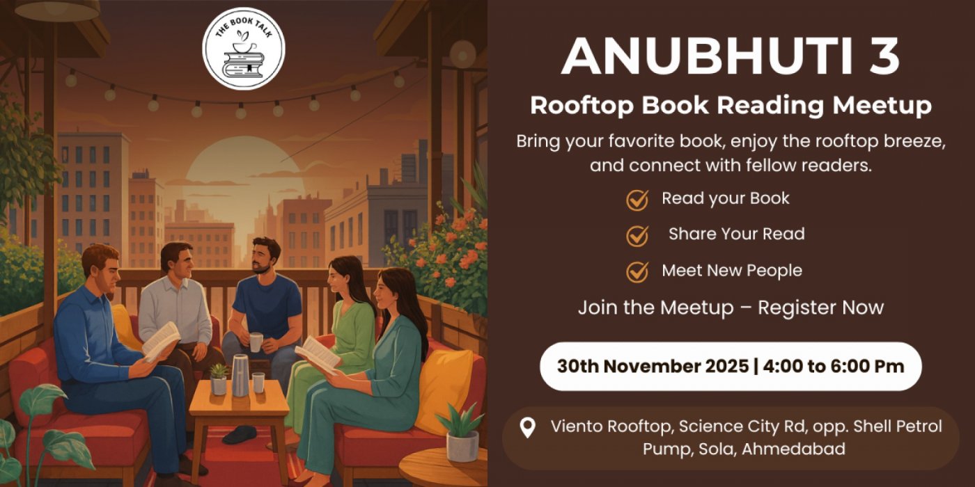 ANUBHUTI 3 – Rooftop Book Reading Meetup, 30 November | Event in Ahmedabad | AllEvents