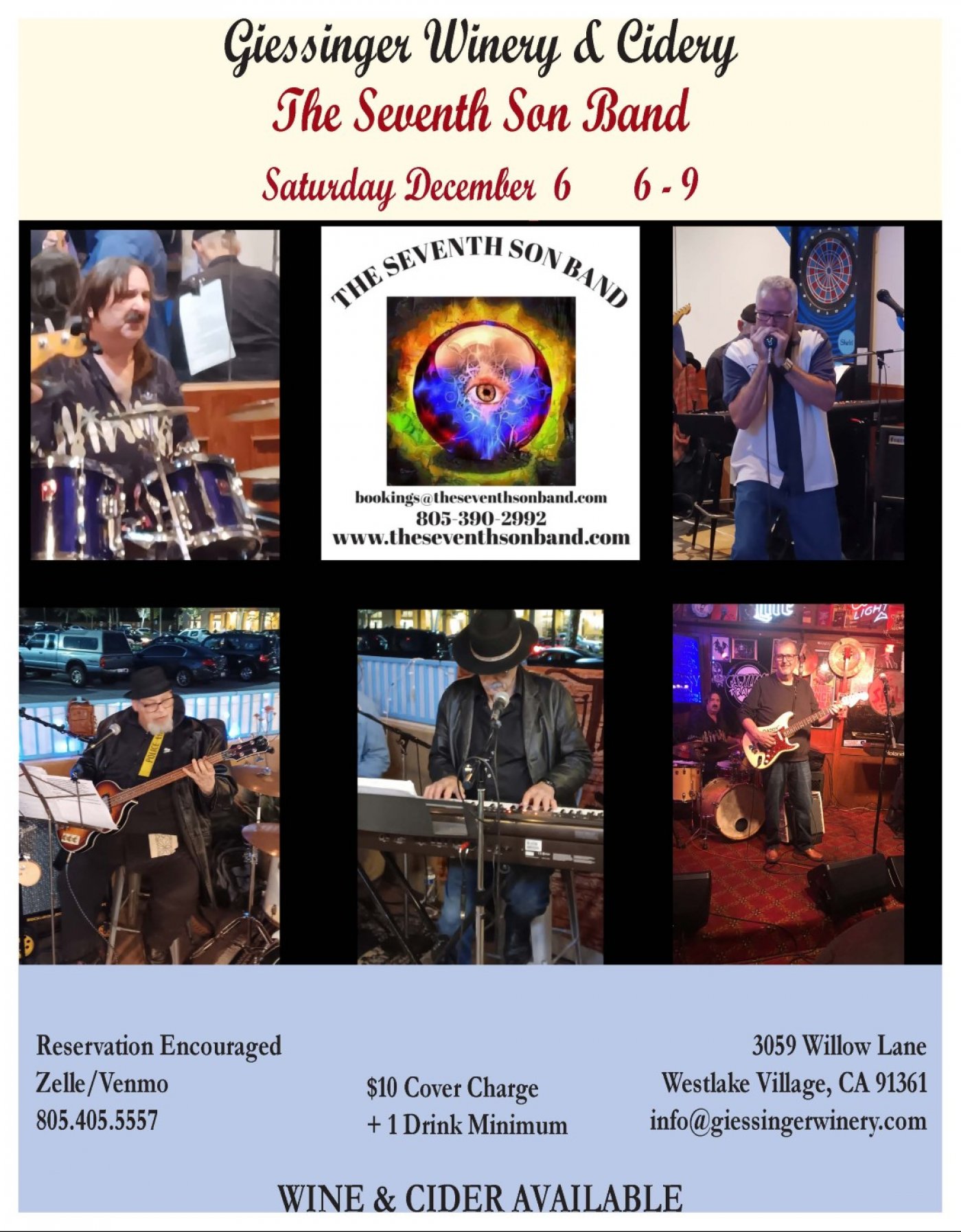 THE SEVENTH SON BAND LIVE  ONLY THE BEST IN ROCK & BLUES, 6 December | Event in Westlake Village | AllEvents