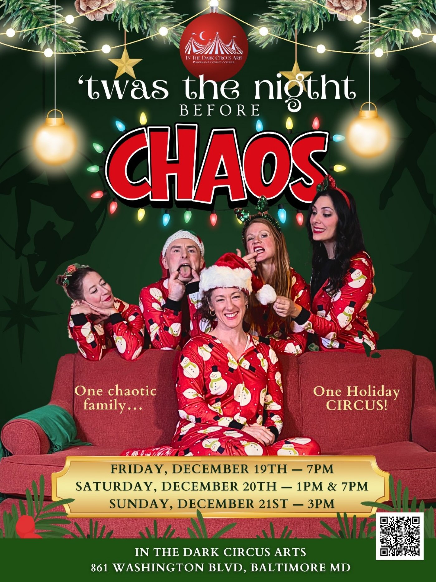 'Twas the Night Before...CHAOS! Holiday Circus Spectacular, 19 December | Event in Baltimore | AllEvents