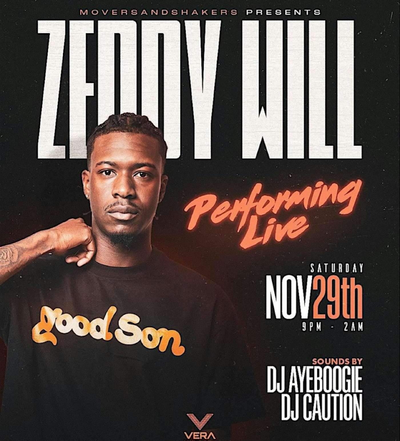 ZEDDY WILL LIVE @ VERA, 29 November | Event in Newark | AllEvents