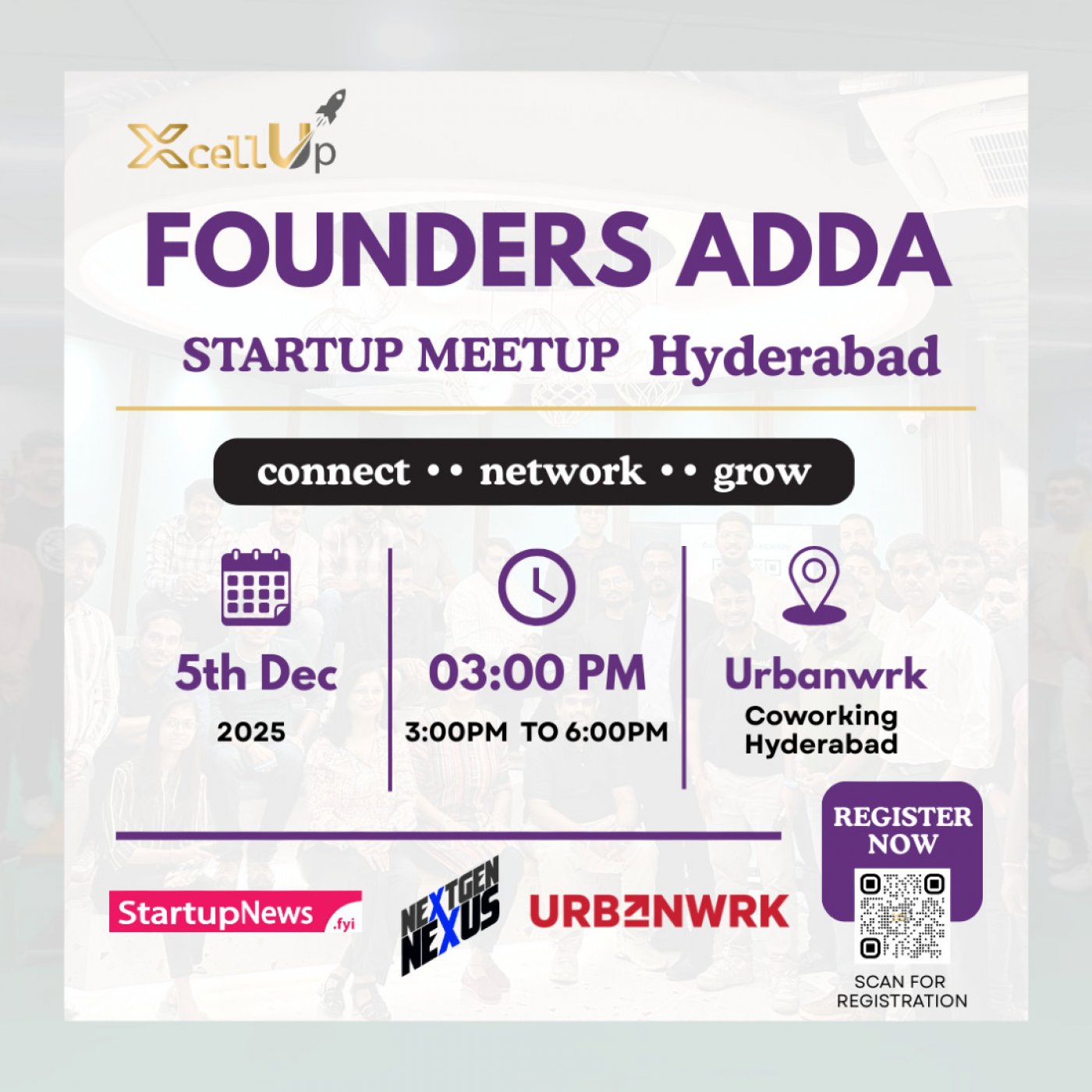 Founders Adda Startup Meetup Hyderabad, 5 December | Event in Hyderabad | AllEvents
