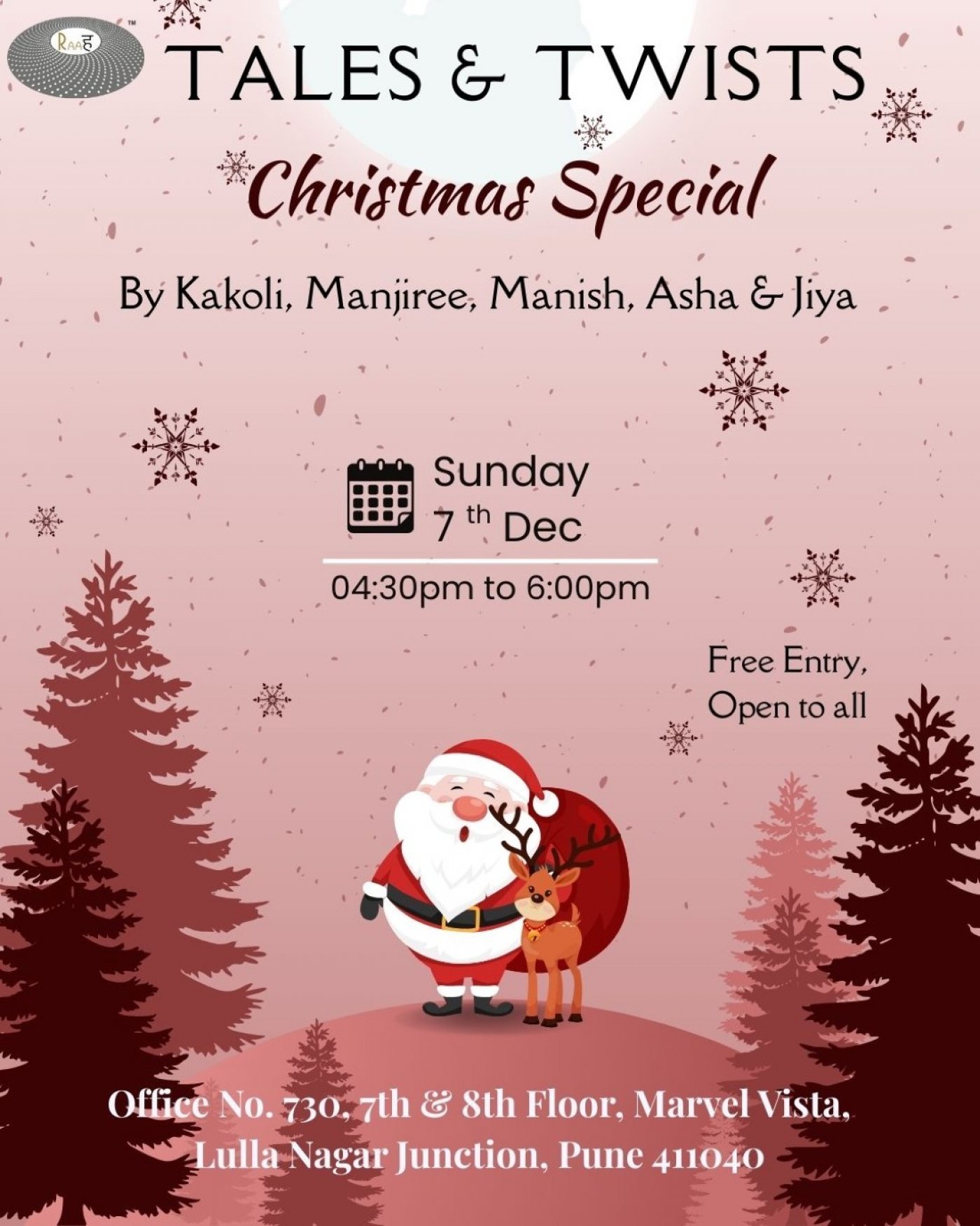 Tales & Twists (Christmas special), 7 December | Event in Pune | AllEvents