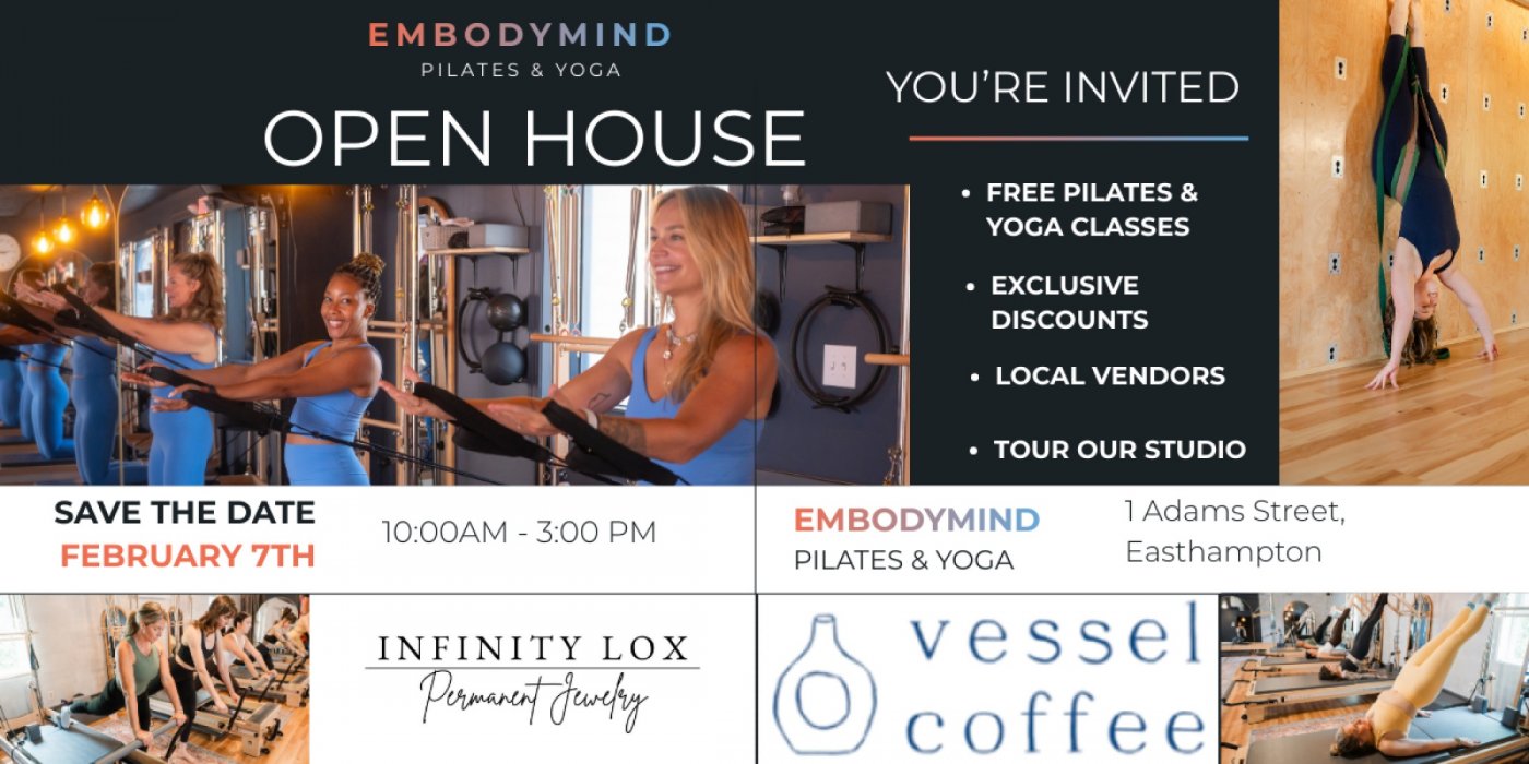 EmbodyMind Pilates & Yoga Open House & One Year Celebration!, 7 February | Event in Easthampton | AllEvents