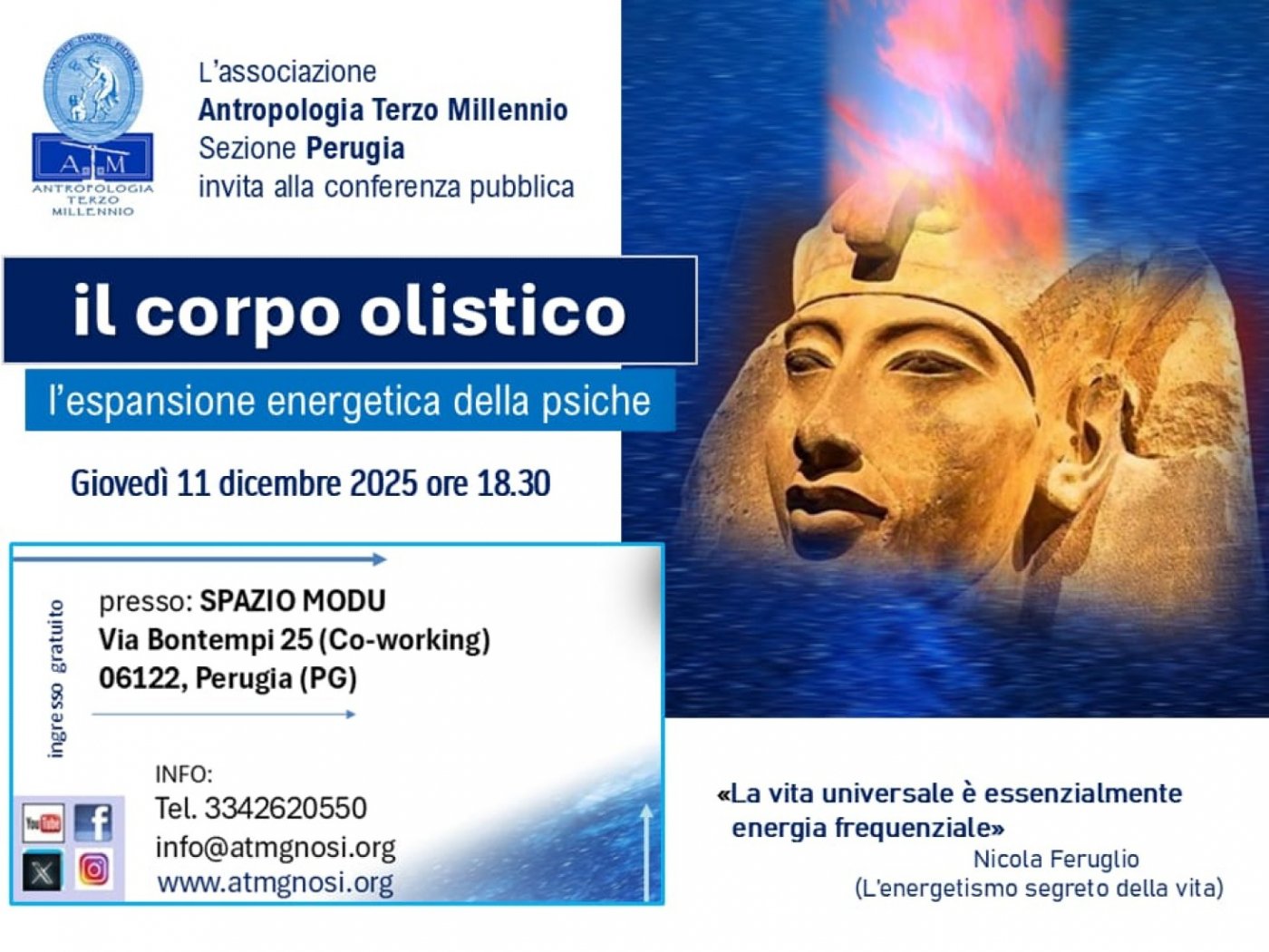 Conferenza "IL CORPO OLISTICO" (A.T.M. sezione Perugia), 11 December | Event in Perugia | AllEvents