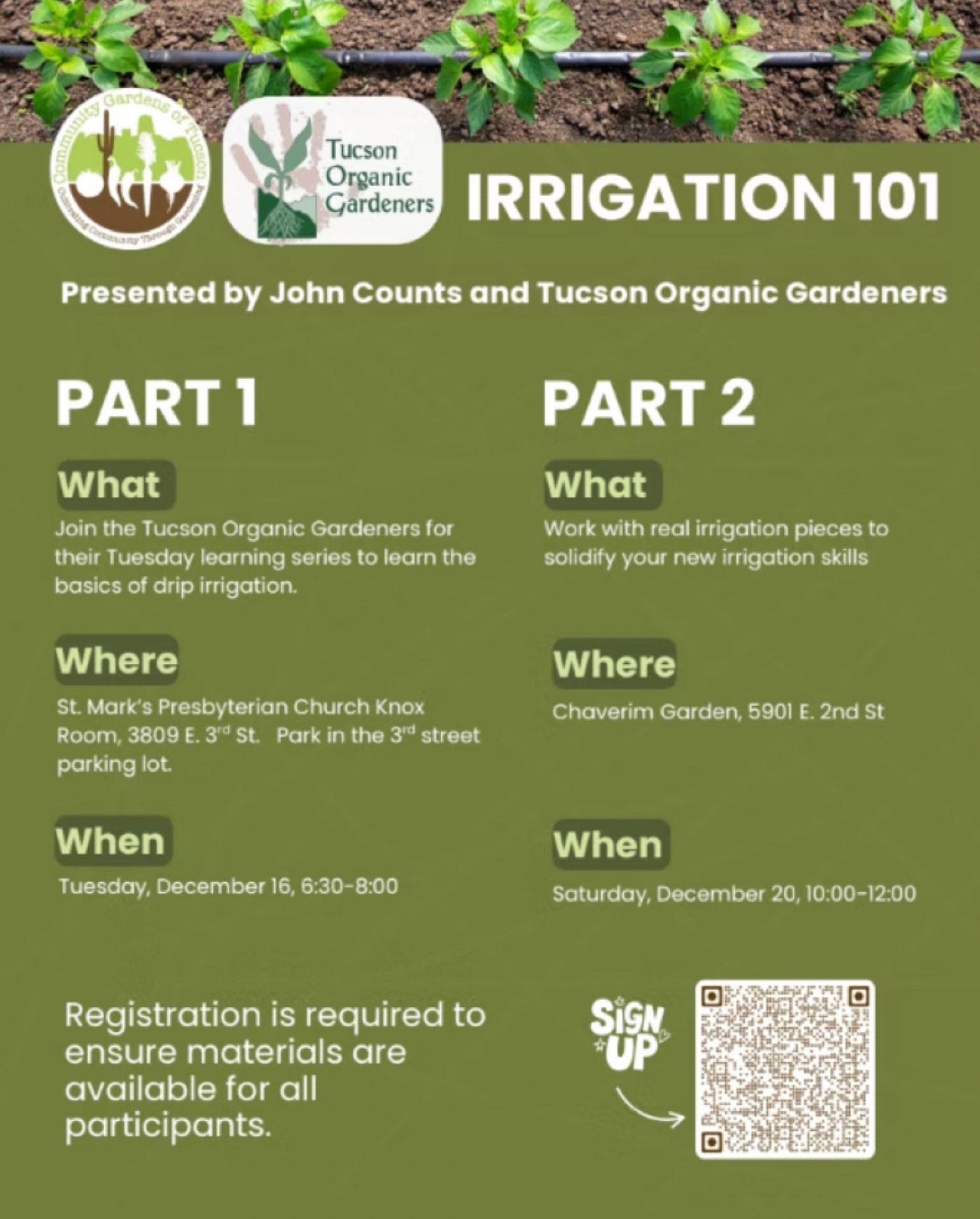 Irrigation 101 Workshop, 16 December | Event in Tucson | AllEvents