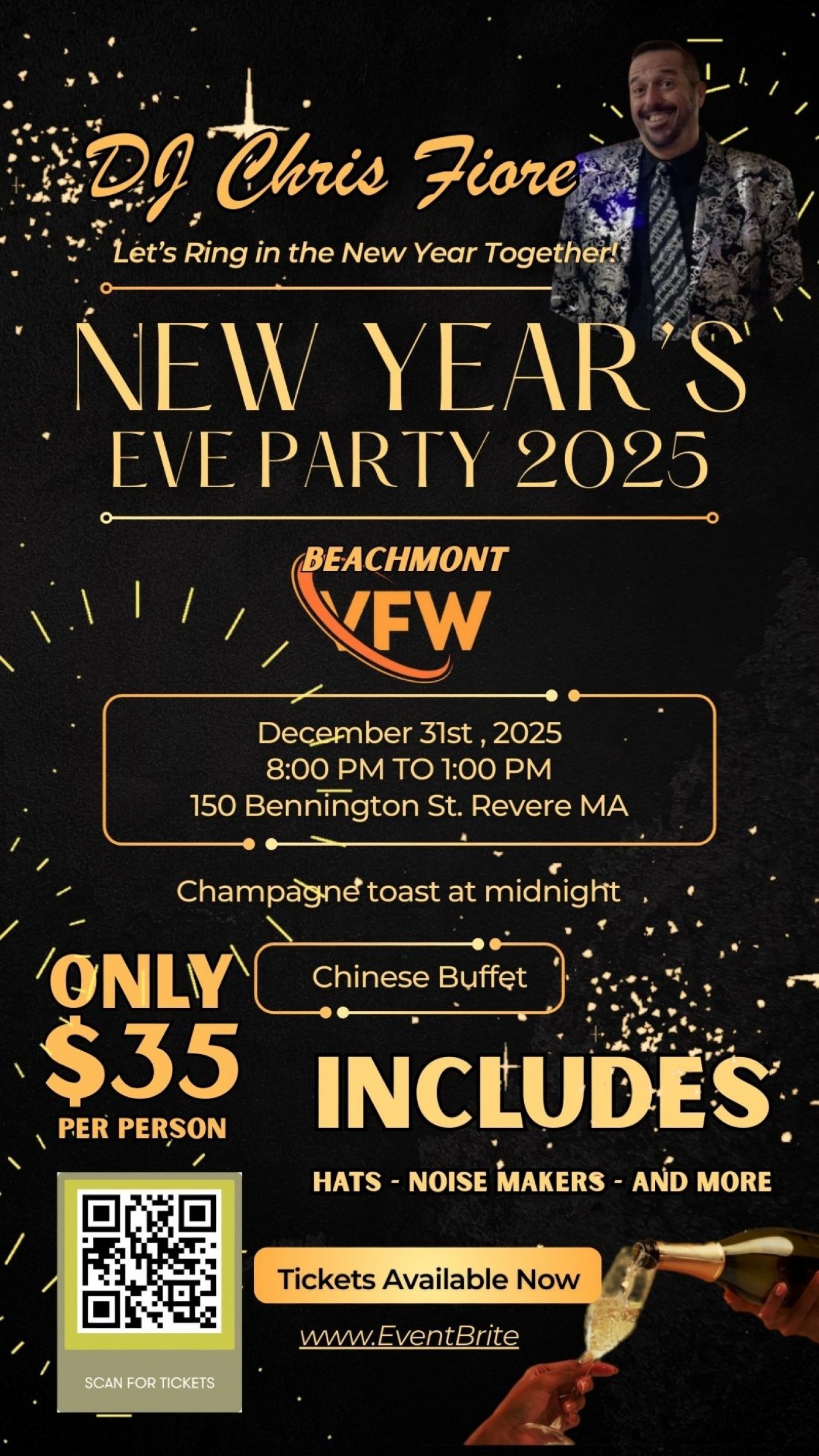 NEW YEARS EVE 2026 CELEBRATION, 31 December | Event in Revere | AllEvents