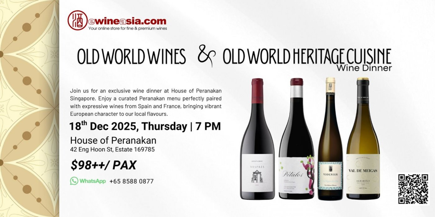 Old World Wines & Old World Heritage Cuisine Wine Dinner, 18 December | Event in Singapore | AllEvents