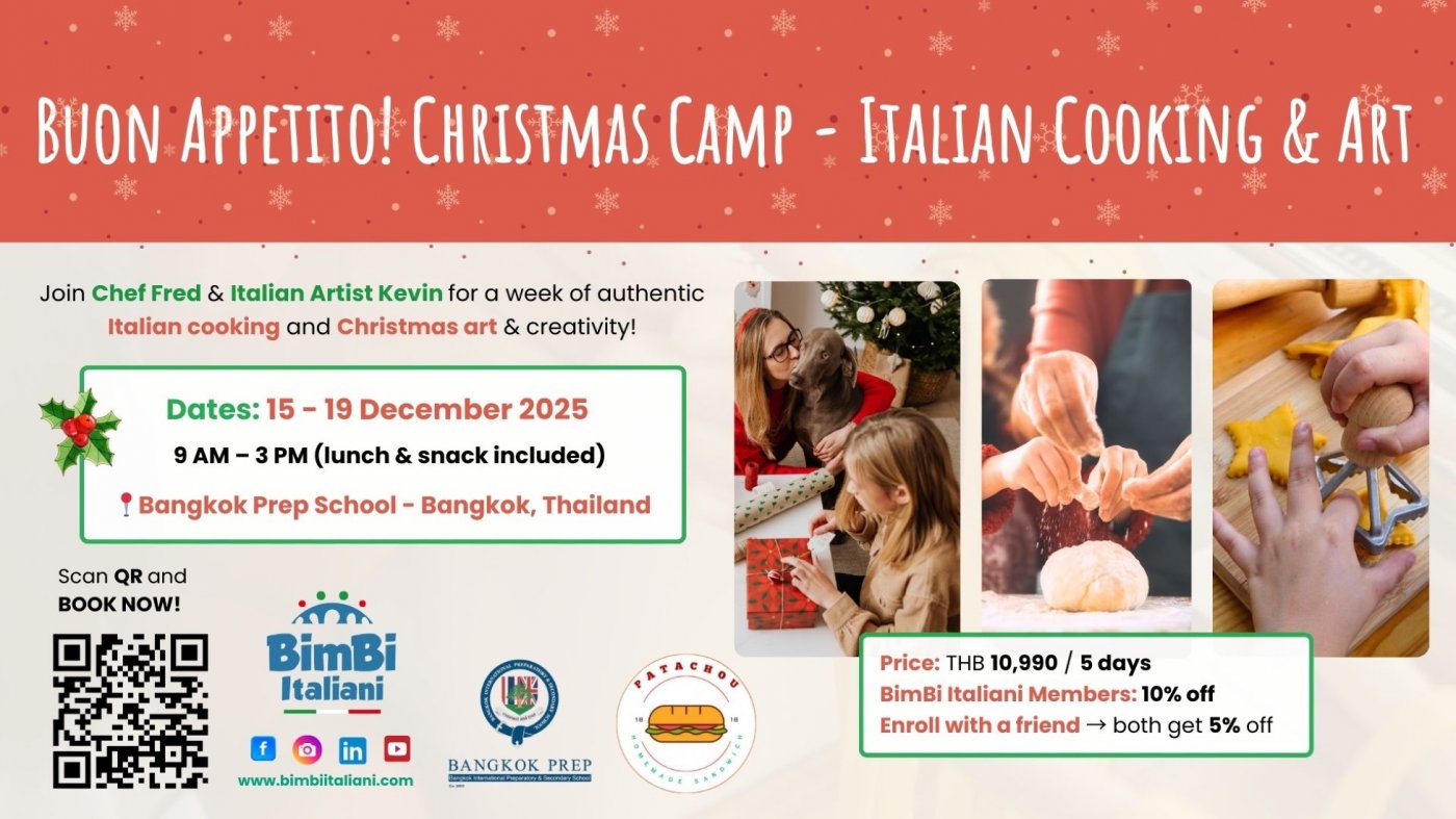 Buon Appetito! Christmas Camp – Italian Cooking & Art (15–19 December 2025), 15 December | AllEvents