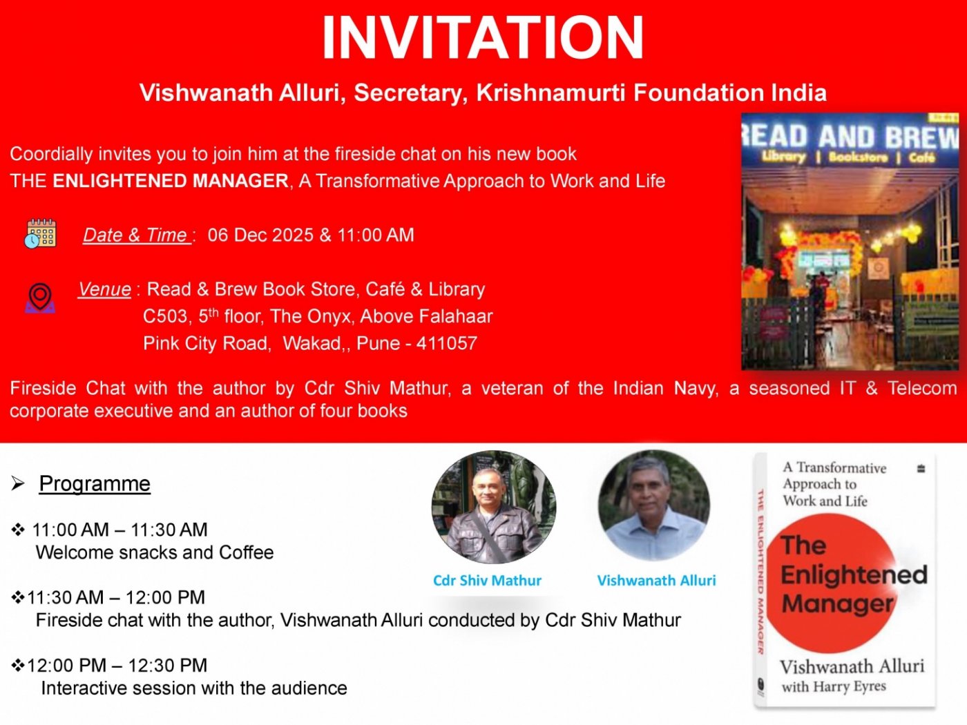Book Event - Fireside Chat with the Author , 6 December | Event in Pune | AllEvents